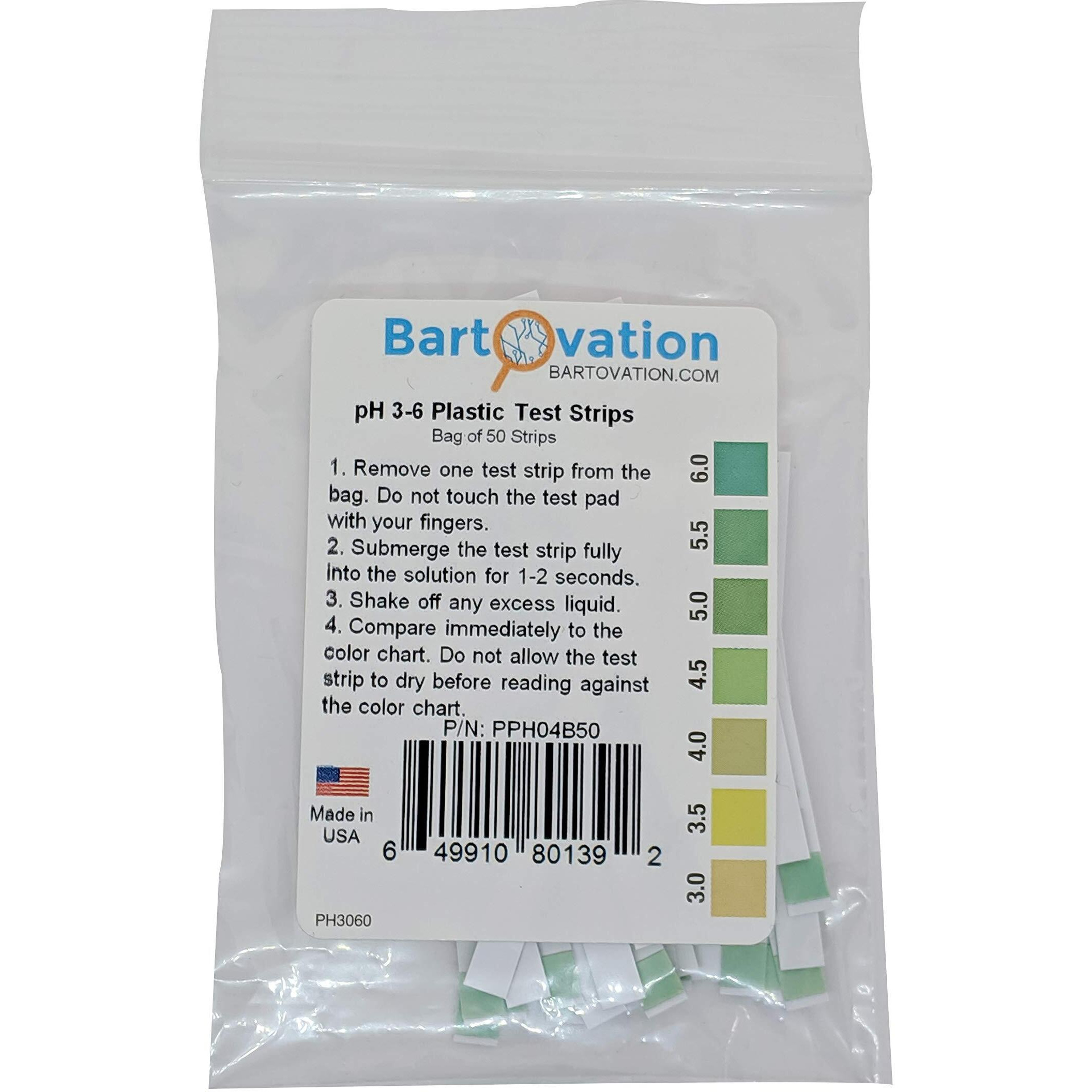 Ph 3-6 Short Range Test Strips [Bag Of 50 Strips] For Testing Sushi Rice  Salsa  And Kefir