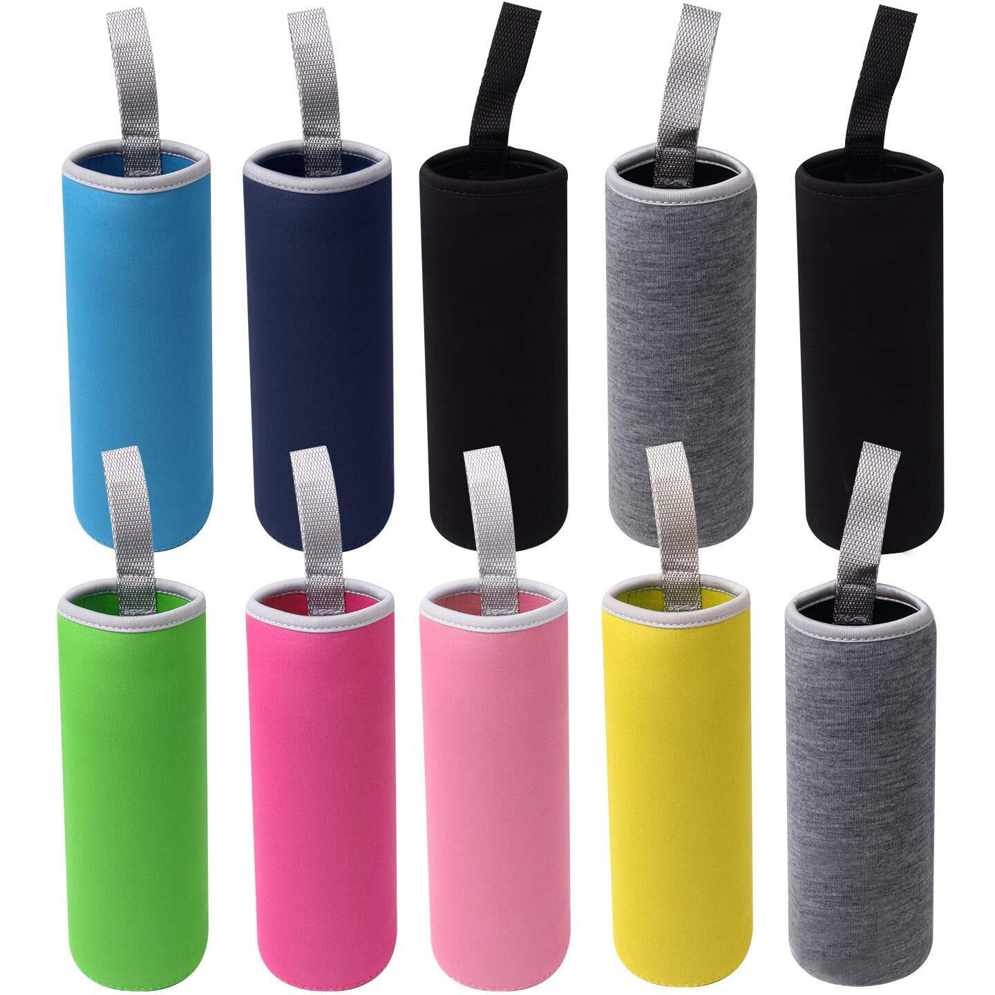 10 Pack Neoprene Water Bottle Sleeve 12 Oz - 18 Oz Bottle Cozy Insulated Glass Water Bottle Cover (Multi-Color) By Hrlorkc