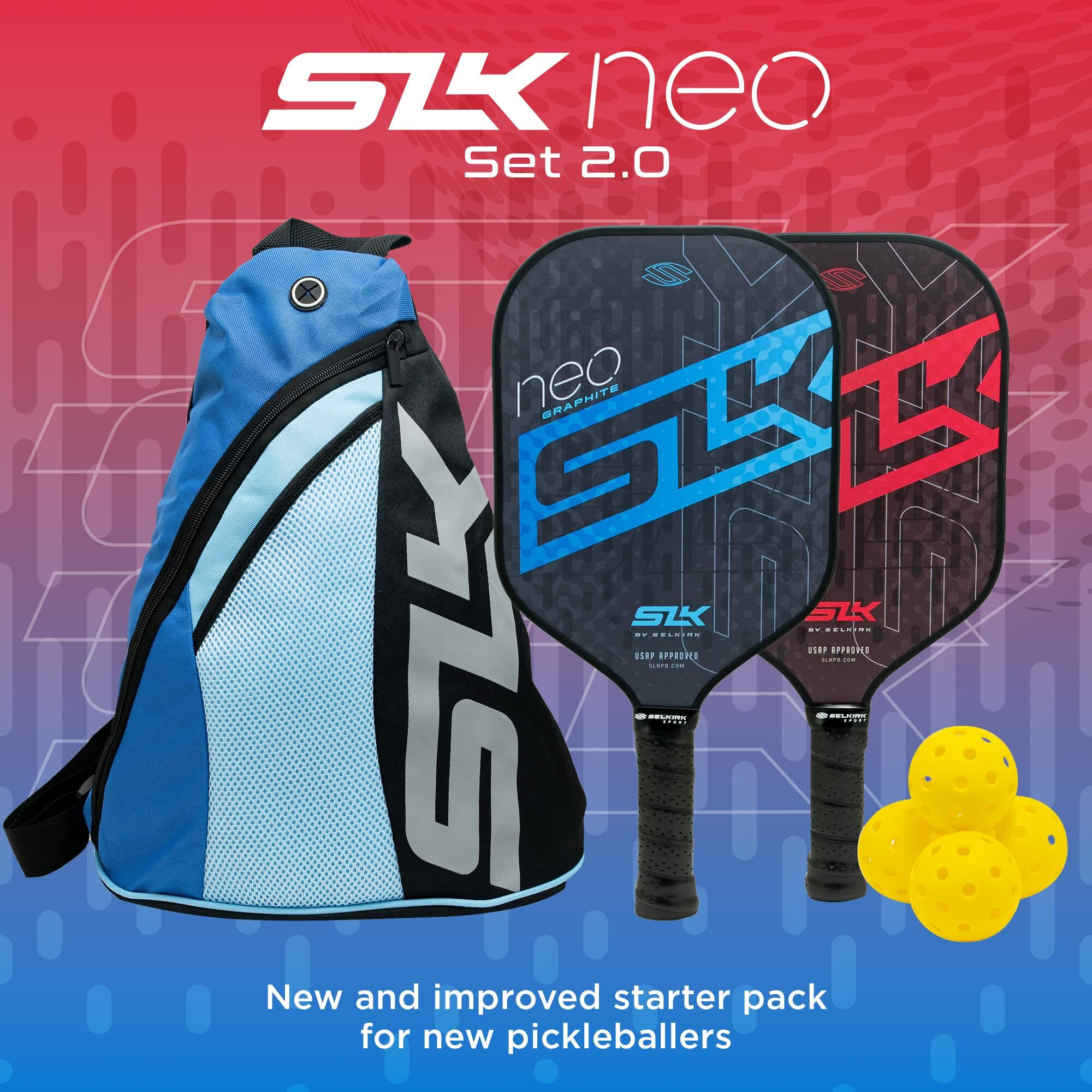 2024 Slk By Selkirk Pickleball Paddles | Featuring A Multilayer Fiberglass And Graphite Pickleball Paddle Face | Sx3 Honeycomb Core | Pickleball Rackets Designed In The Usa For Traction And Stability