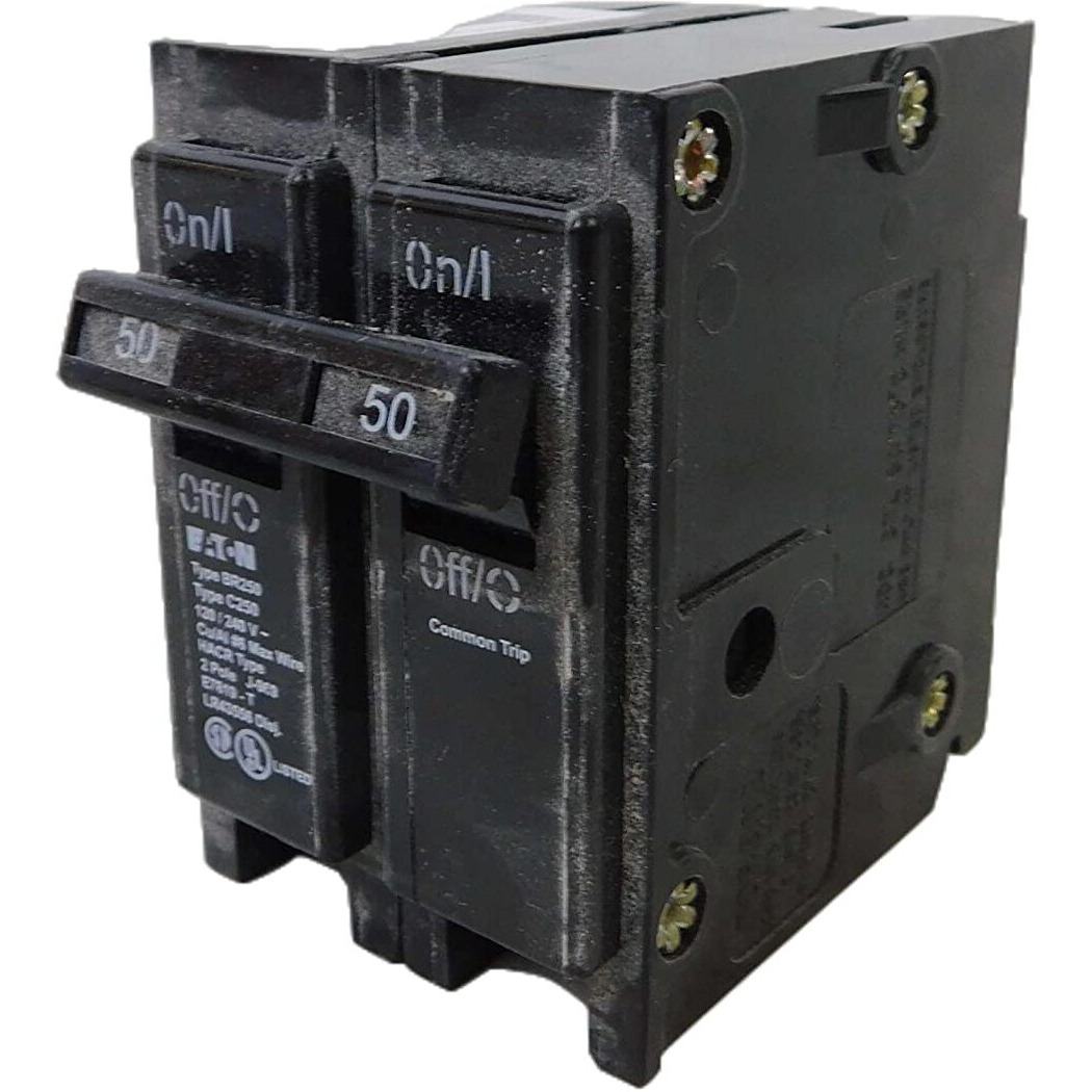 Eaton Br250 2"" 50 Amp Double Pole Interchangeable Circuit Breaker