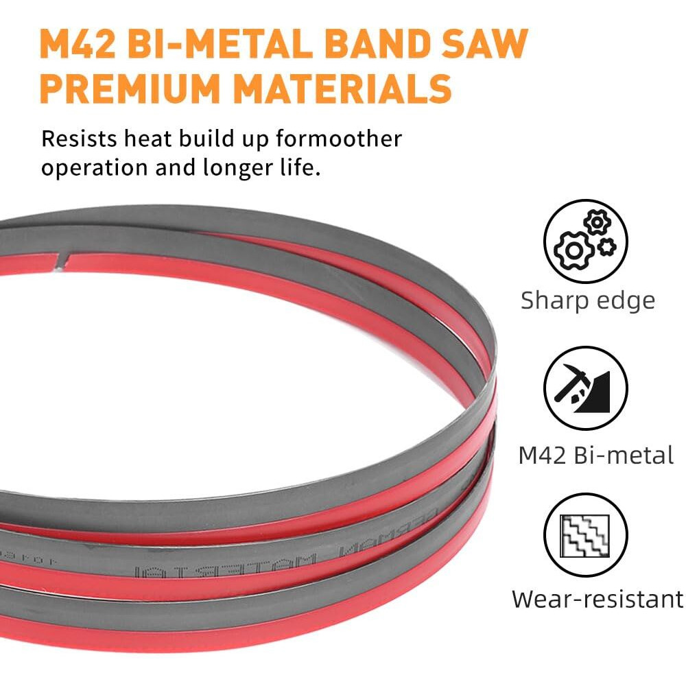 Newsmarts 10/14Tpi Bandsaw Blades  93"" (7' 9"") X 3/4"" Band Saw Blades For Cutting Metal