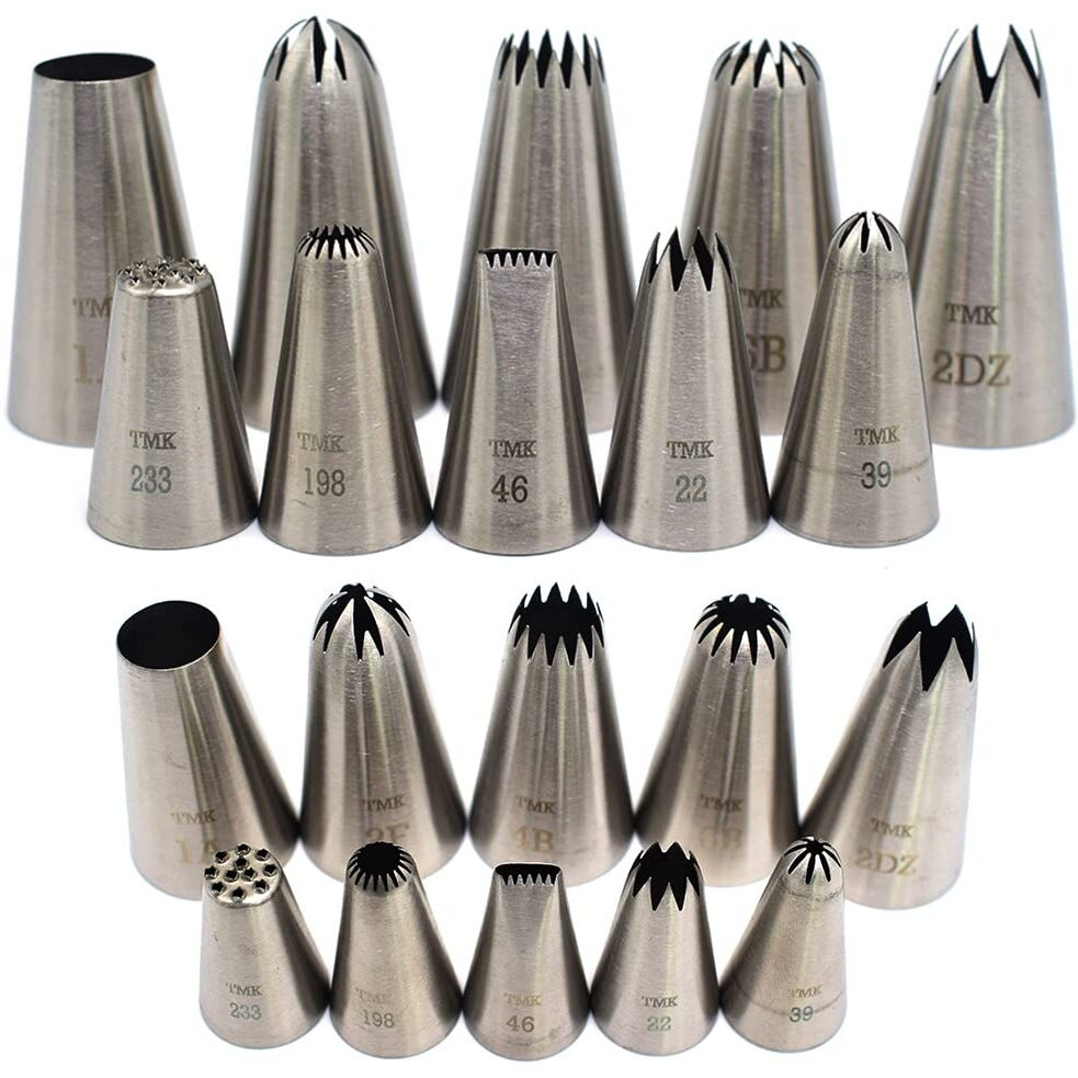 10 Pcs Stainless Steel Seamless Icing Nozzles Large Nozzle Nozzle Cake Decorating Tools
