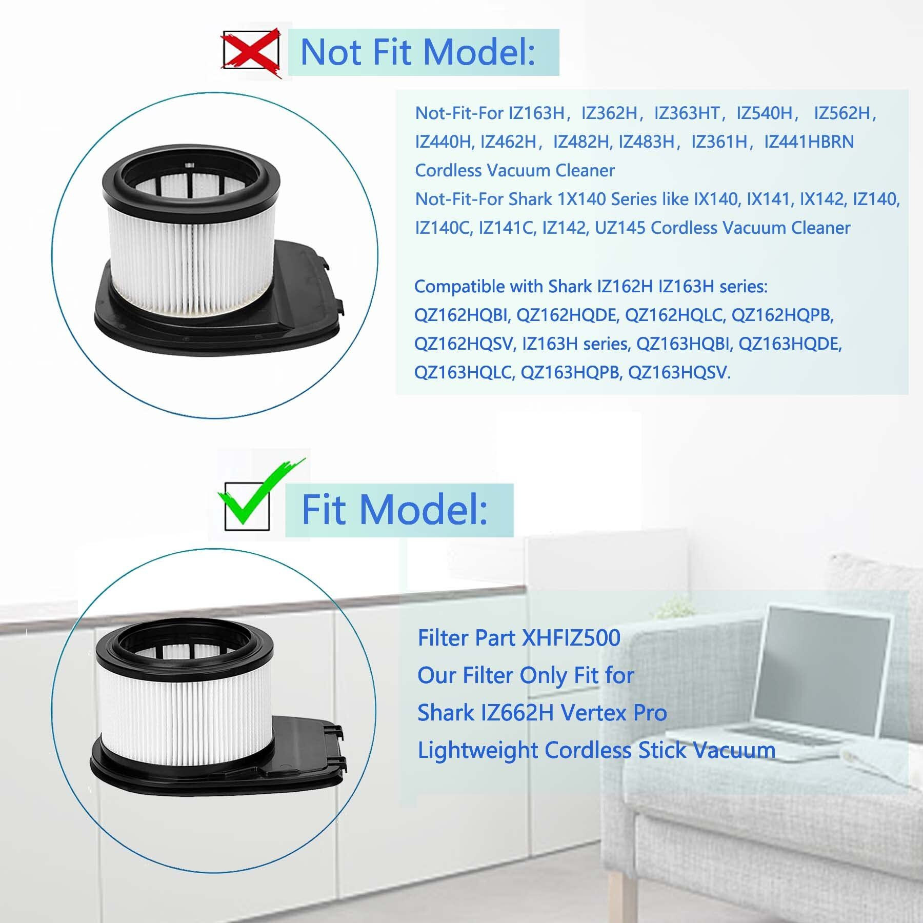 Iz662H Iz682H Filters For Shark Rocket Pet Pro Iz662H Iz682H Stick Vacuums  Include 2 Pack Hepa Filter And 4 Pack Foam & 4 Pack Felt Filter Kit