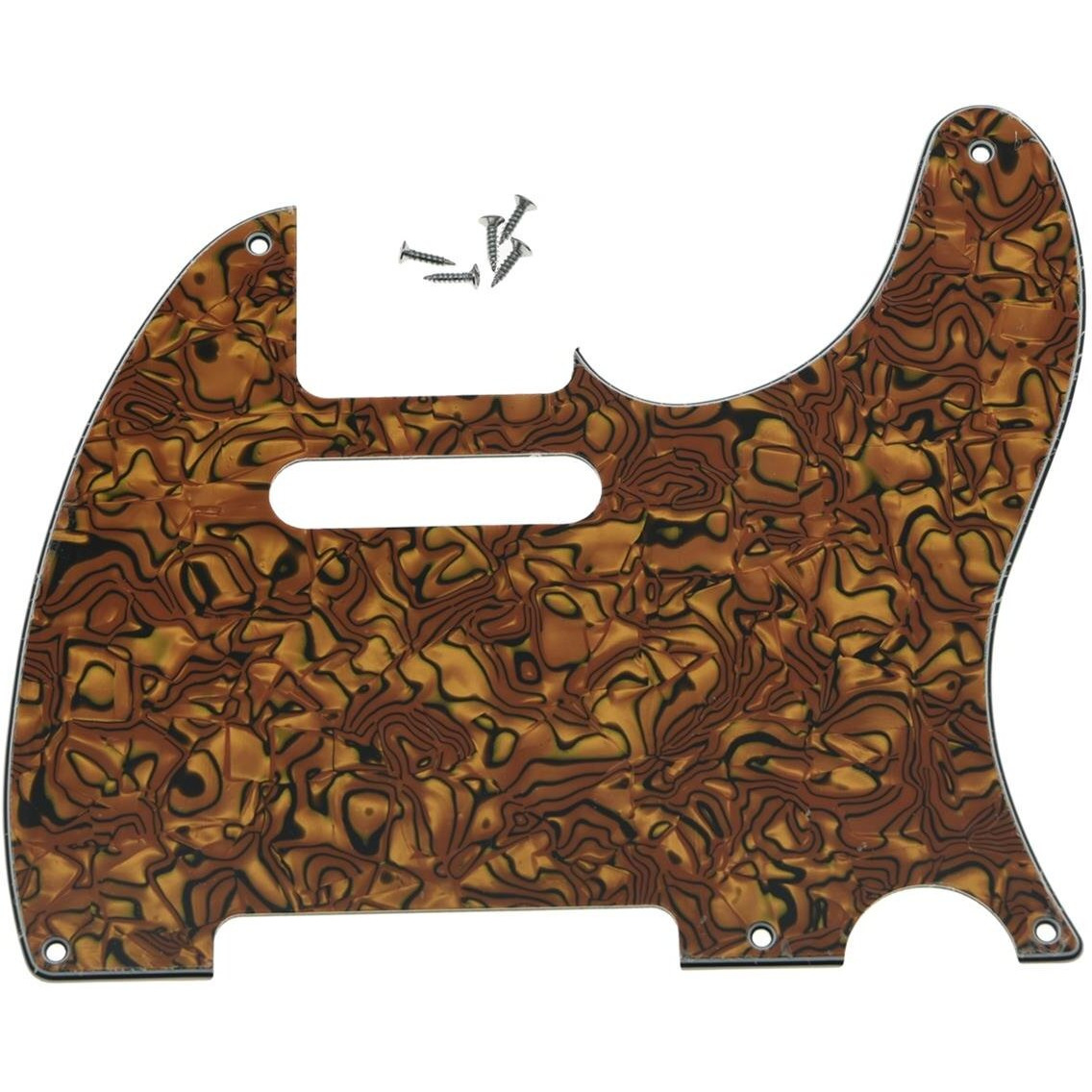 Kaish American Vintage 5 Hole Tele Pickguard Tl Guitar Pick Guard Scratch Plate For Tele/Telecaster Tiger Stripe