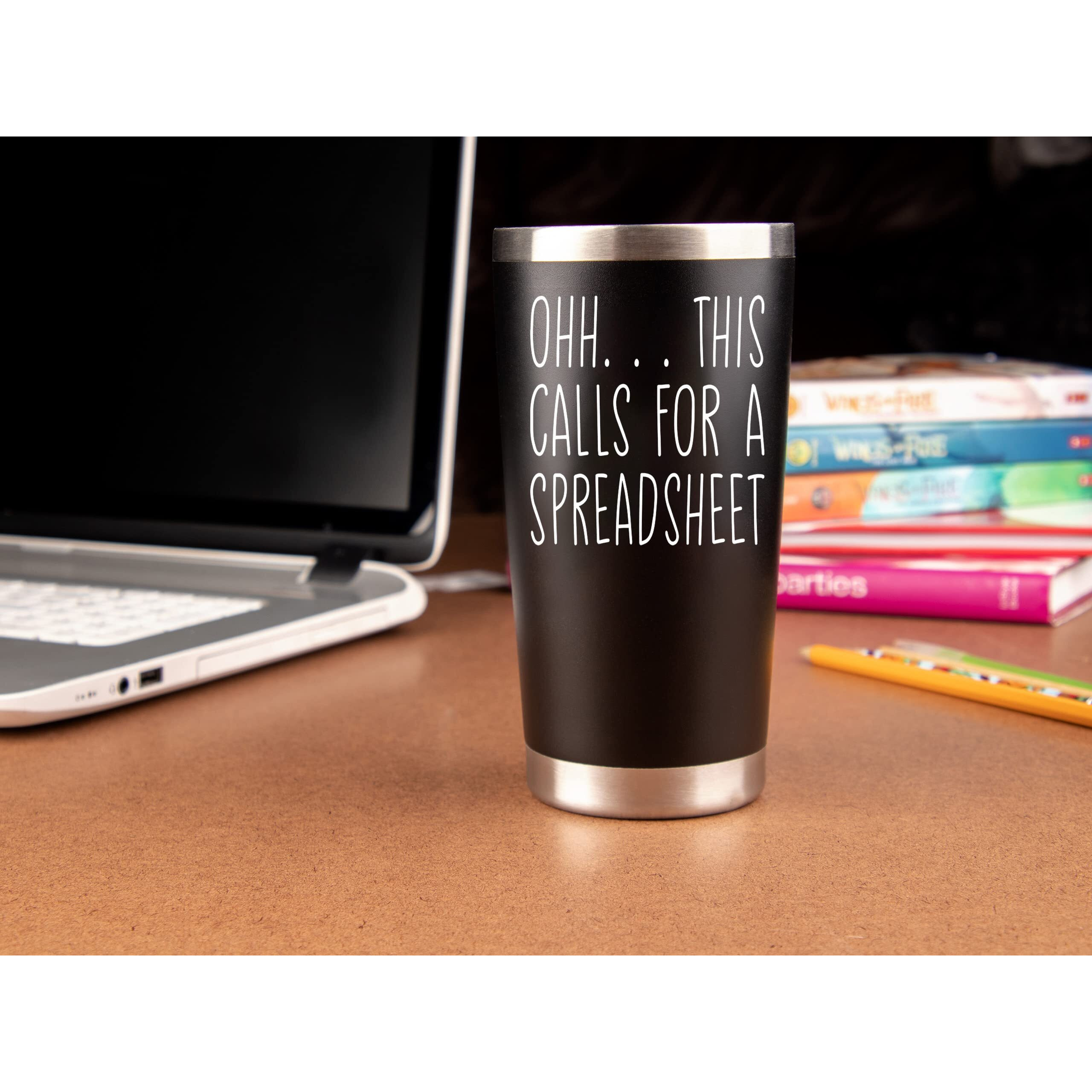 Klubi Accountant Gifts Spreadsheet Mug - 20Oz Tumbler Coffee Mug Oh This Calls For A Spreadsheet Funny Gift For Accounting  Boss  Cpa  Men  Women  Nerd