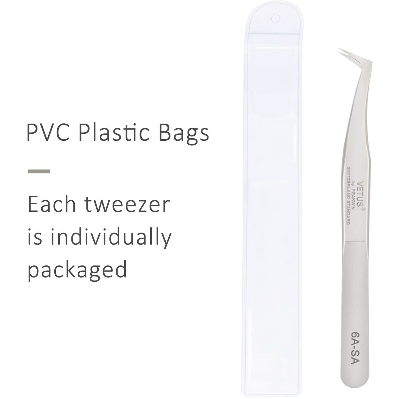 Emeda Eyelash Extension Tweezers For Volume Lashes Professional Precision Stainless Steel Vetus 6A-Sa Mega Curved Tips Flat Tweezer Tools For Individual Eye Lash Extensions Fan Supplies