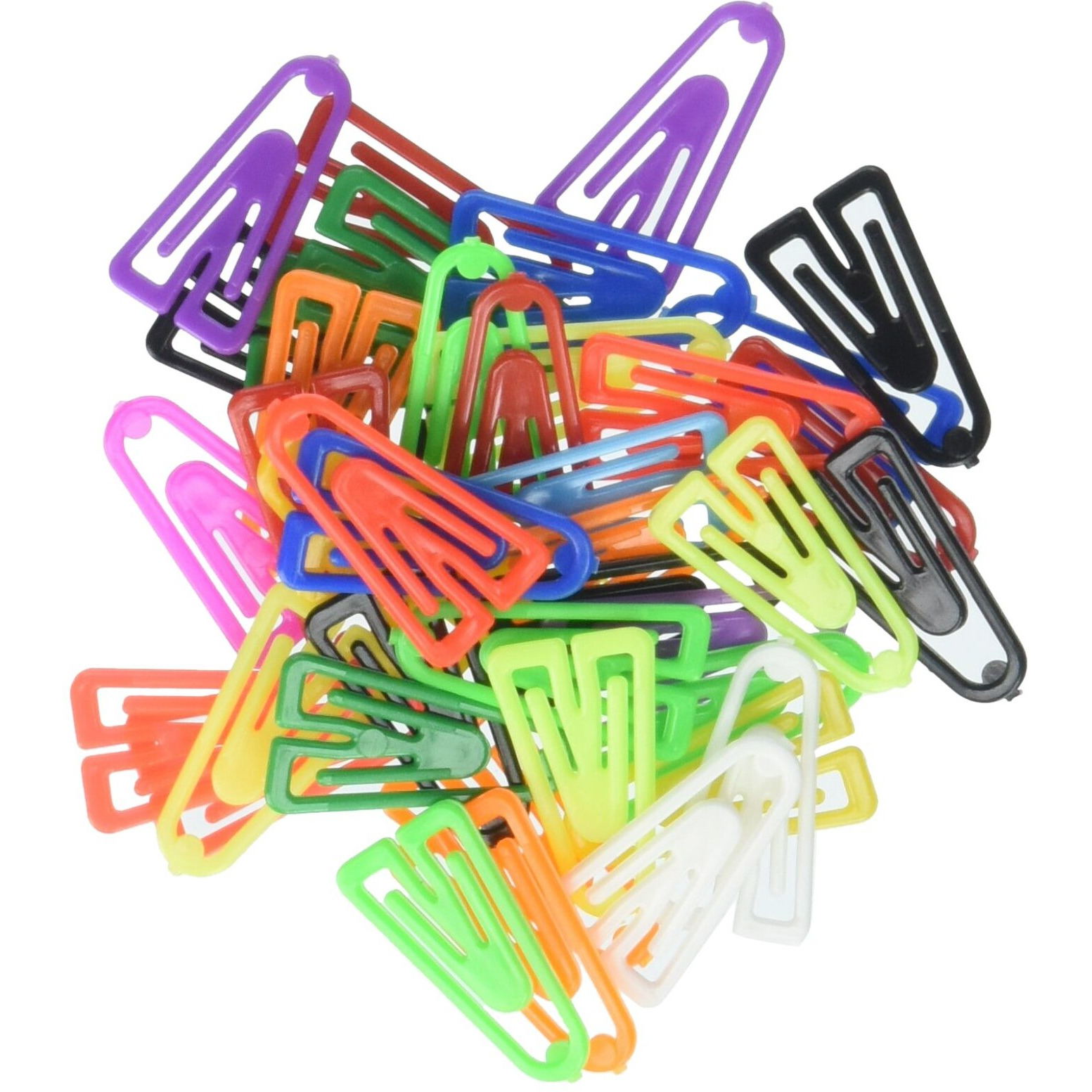 Baumgartens Plastic Paper Clips  Small  1000/Box  Assorted (Baulp0200)
