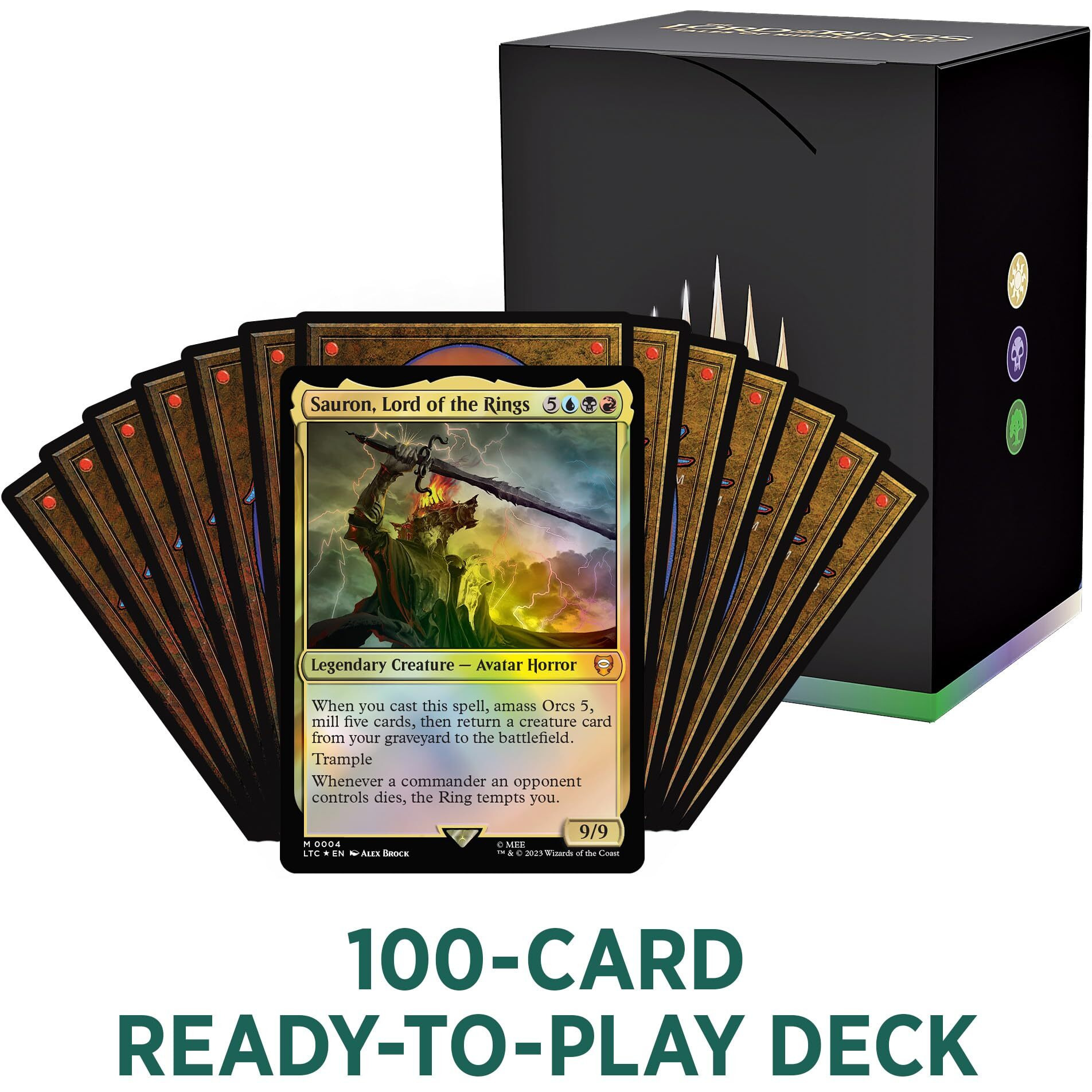 Magic The Gathering The Lord Of The Rings Tales Of Middle-Earth Commander Deck 4 + Collector Booster Sample Pack