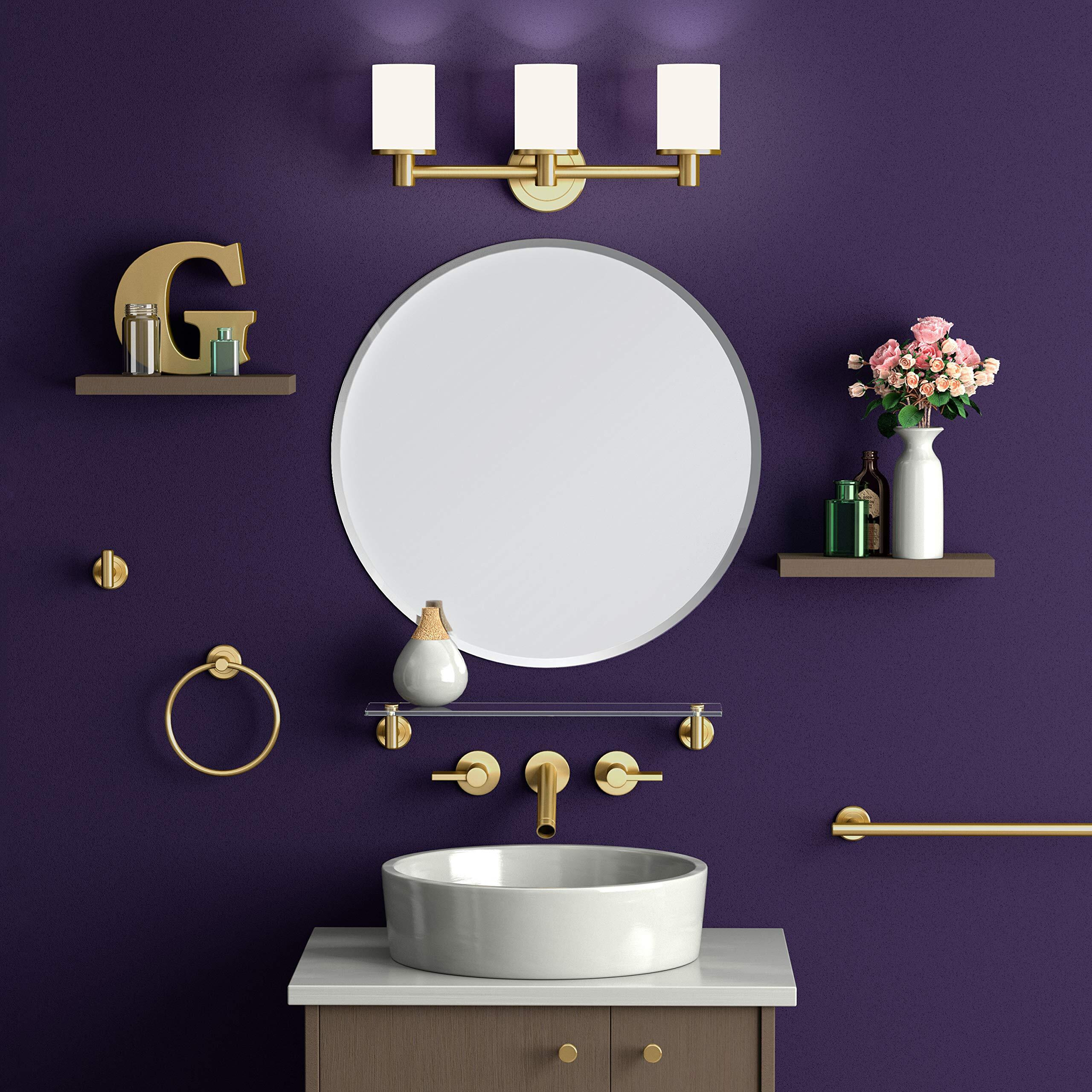 Gatco 4235 Latitude Ii  Single Robe Hook  Brushed Brass/Wall Mounted Towel And Robe Hook For Bathroom  2.25""
