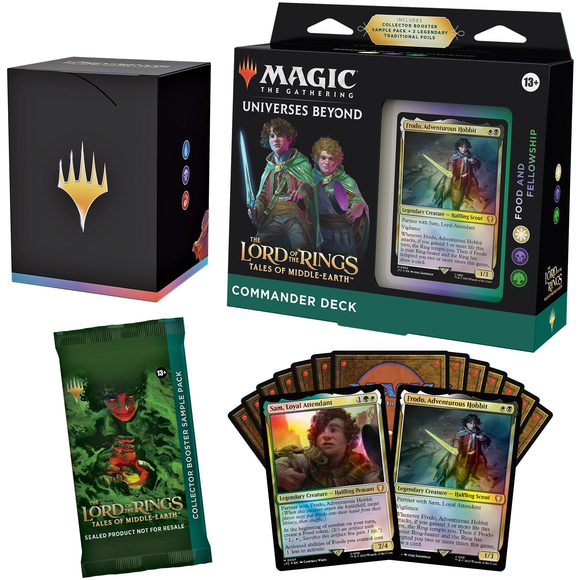 Magic The Gathering The Lord Of The Rings Tales Of Middle-Earth Commander Deck 2 + Collector Booster Sample Pack