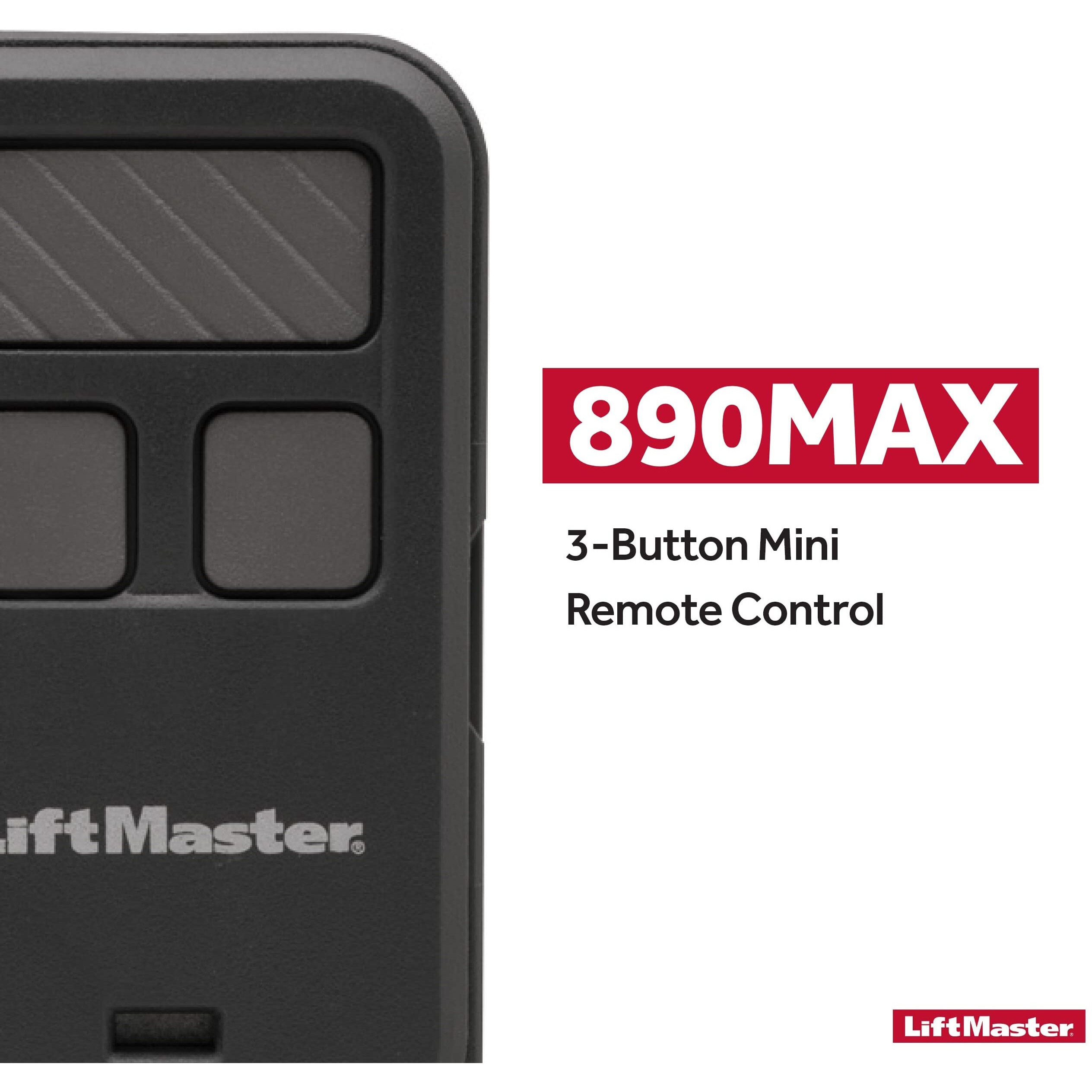 Liftmaster 890Max Security+ 3-Button Mini Remote Garage Door Opener Control - Include 3-Volt Battery