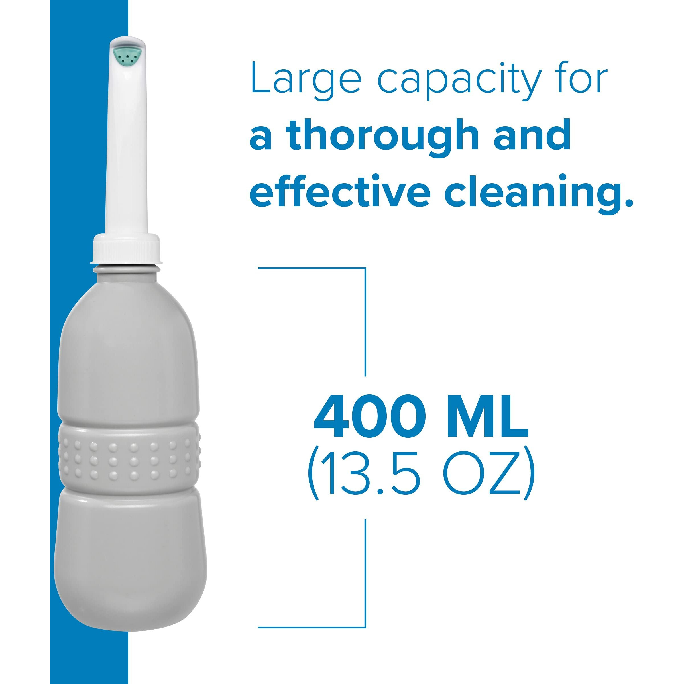 Brondell Gospa Essential Portable Bidet For Everyday Use  Camping  Hiking  And Outdoor Activities  Compact And Discreet  Includes Travel Bag  400Ml  Fog