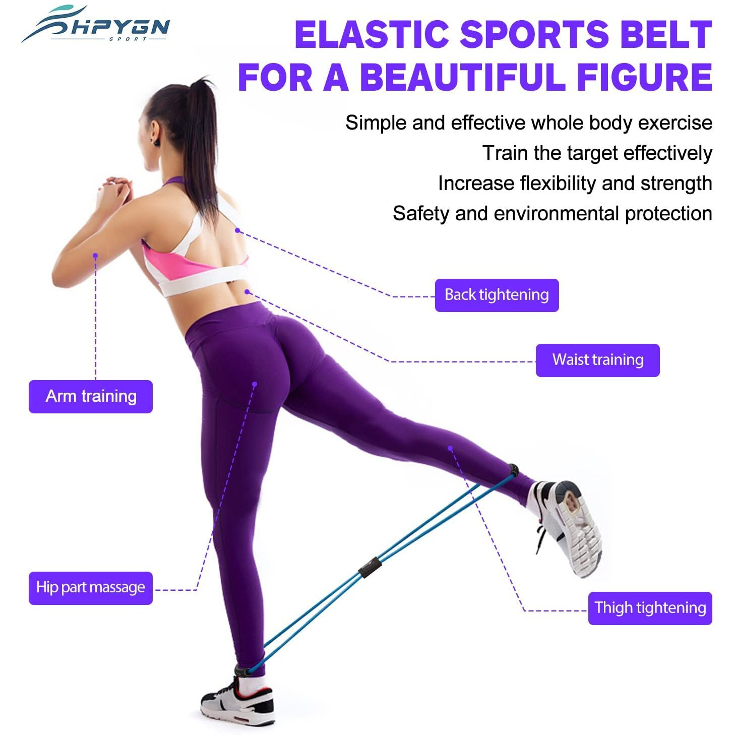 Resistance Bands  Figure 8 Exercise Bands For Women Men  8 Shaped Resistance Bands For Arms  Chest Expander  Yoga Gym Fitness Pulling Rope 8 Word Elastic For Exercise Muscle Training Tubing