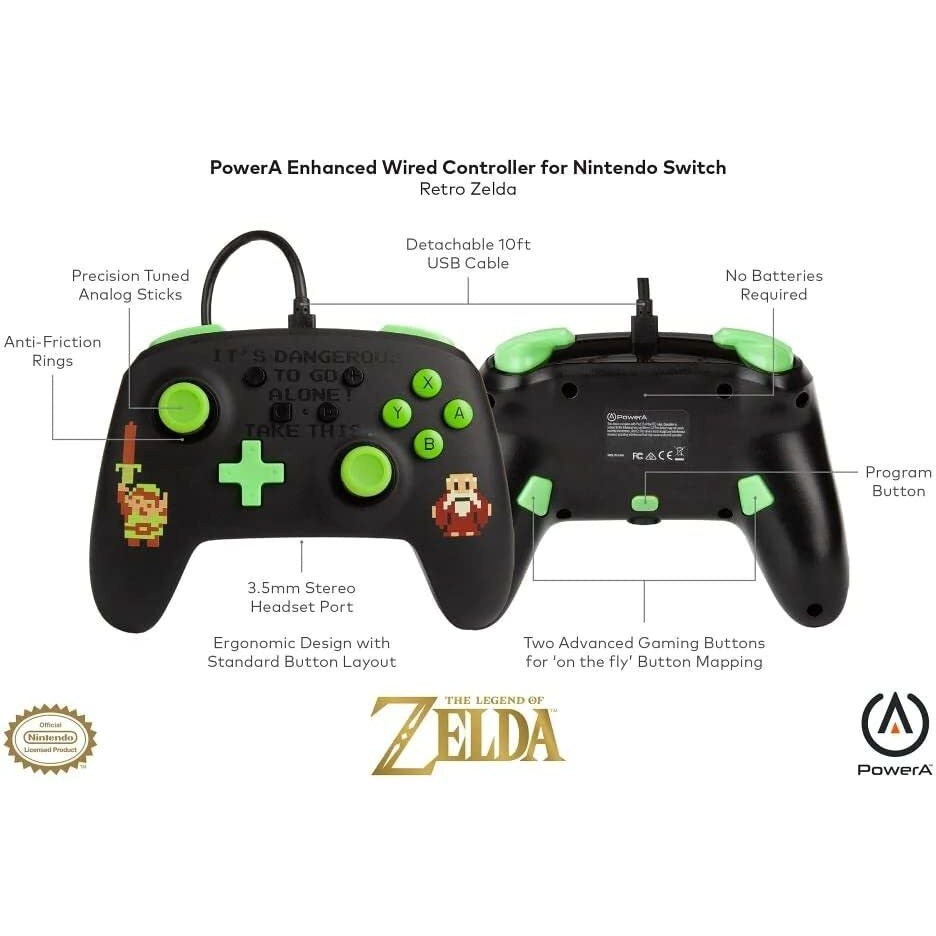 Powera Enhanced Wired Controller For Nintendo Switch- The Legend Of Zelda