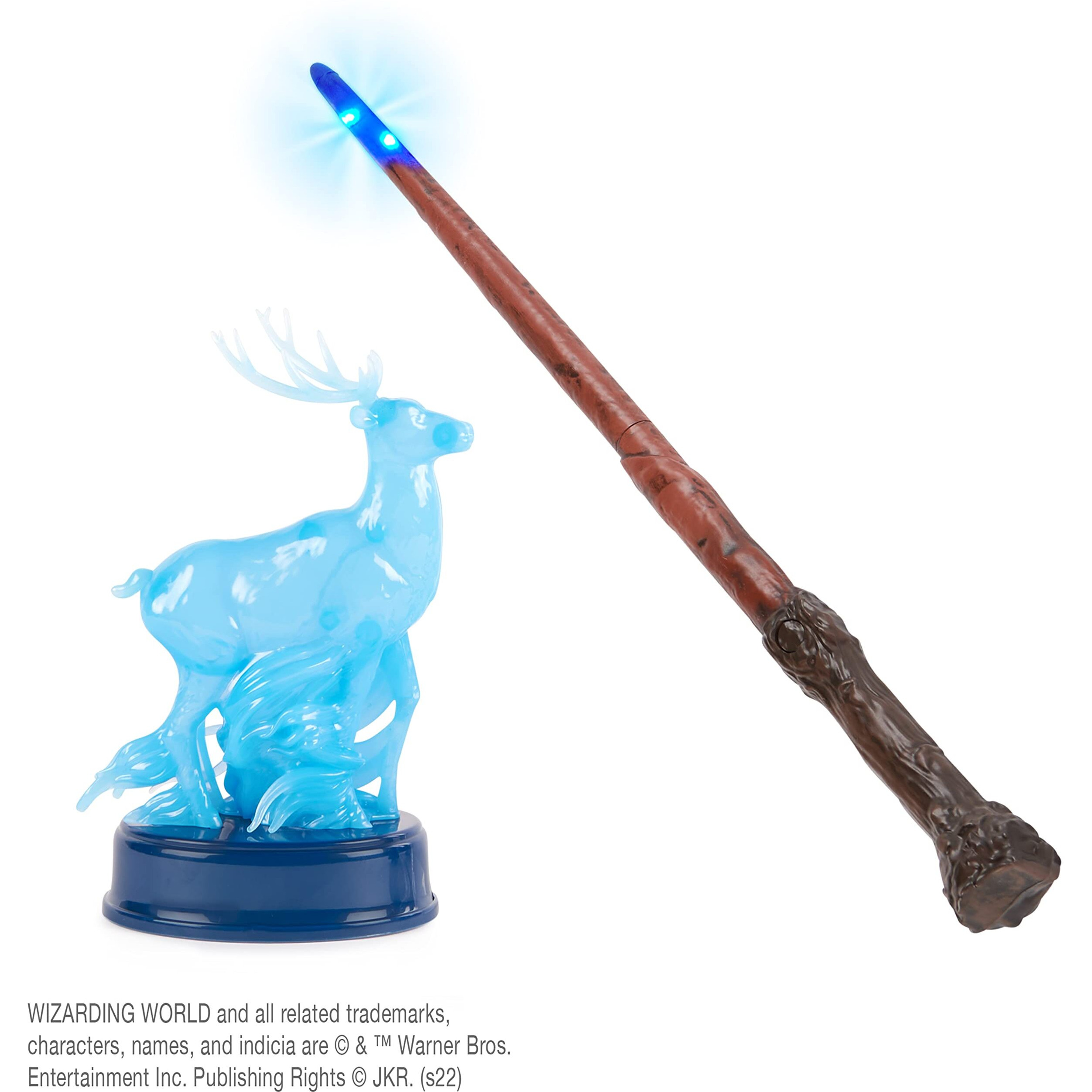 Wizarding World  Harry Potter 13"" Light-Up Patronus Wand Collectible Toy + Figure  Lights & Sounds With 3 Power Levels  Gift For Girls And Boys Age 6+