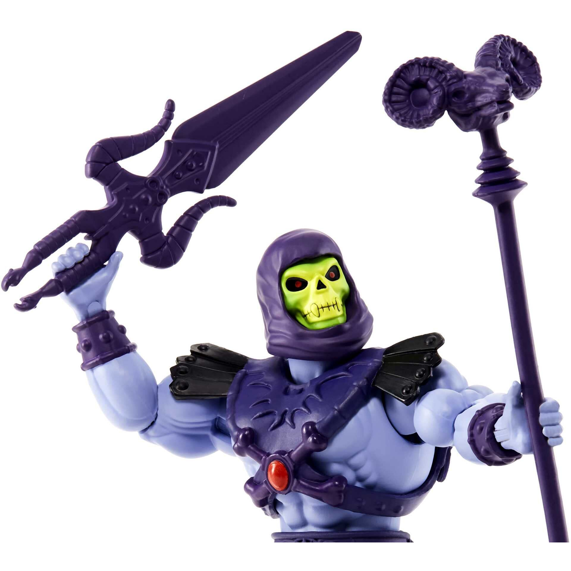 Masters Of The Universe Origins Toy  Skeletor Villain Action Figure  Motu Posable Toy With Battle Accessory And Mini Comic Book