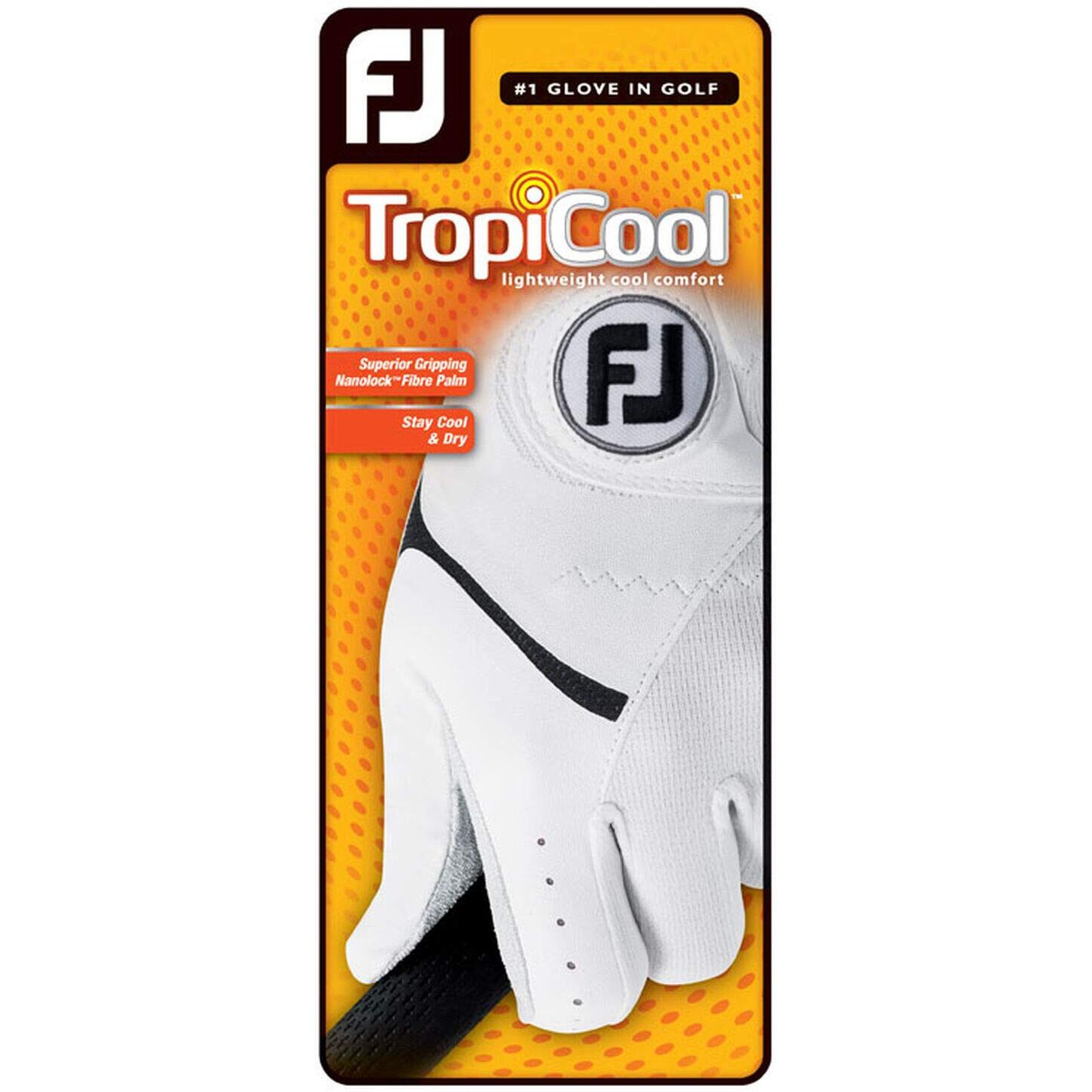Footjoy Tropicool Gloves  White  Small  Worn On Left Hand