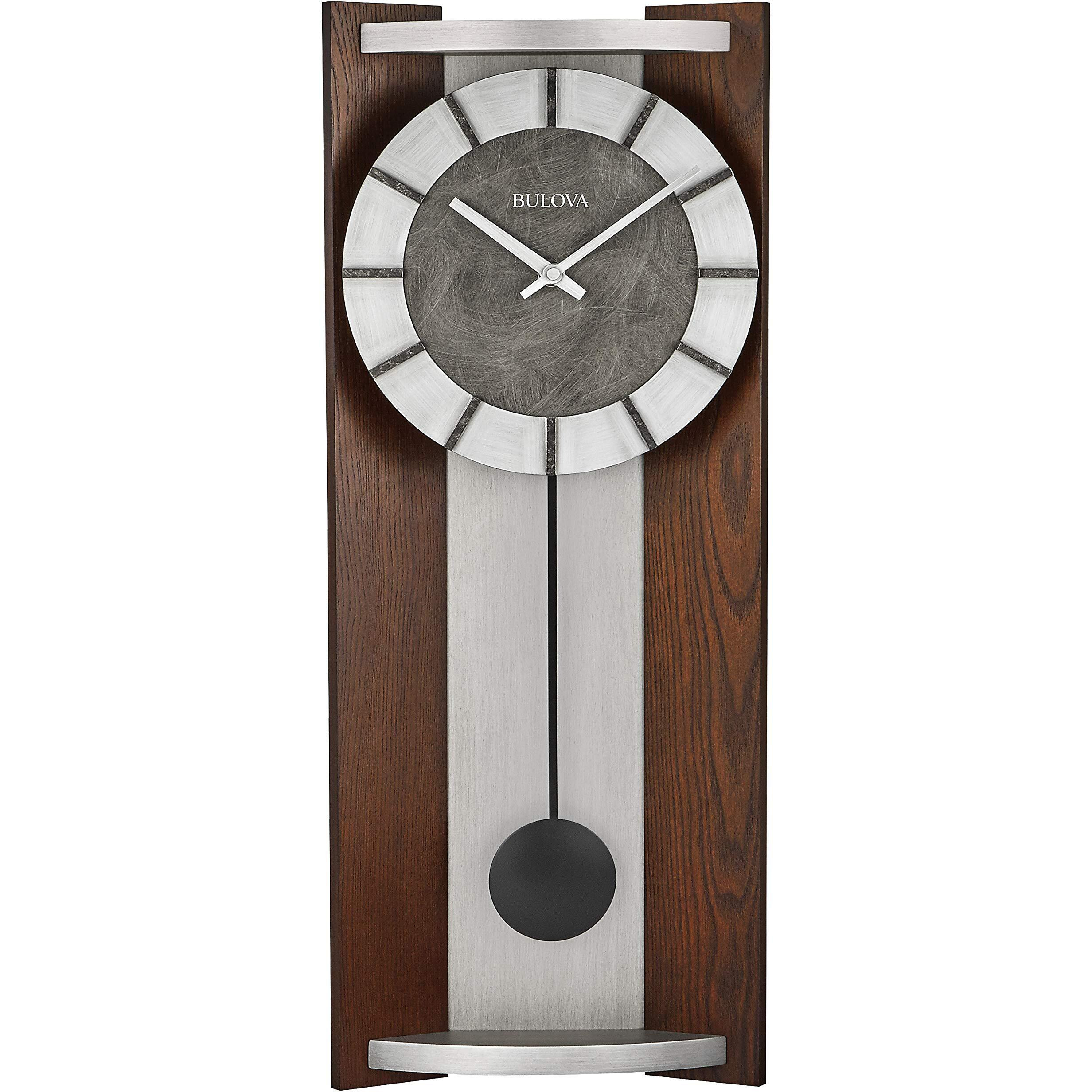 Bulova Newton Pendulum Wall Clock  Espresso