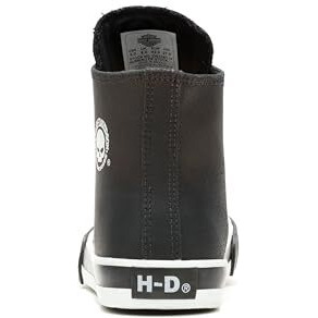 Harley-Davidson Footwear Men's Baxter Leather Motorcycle Casual Sneaker  Black/White  8.5