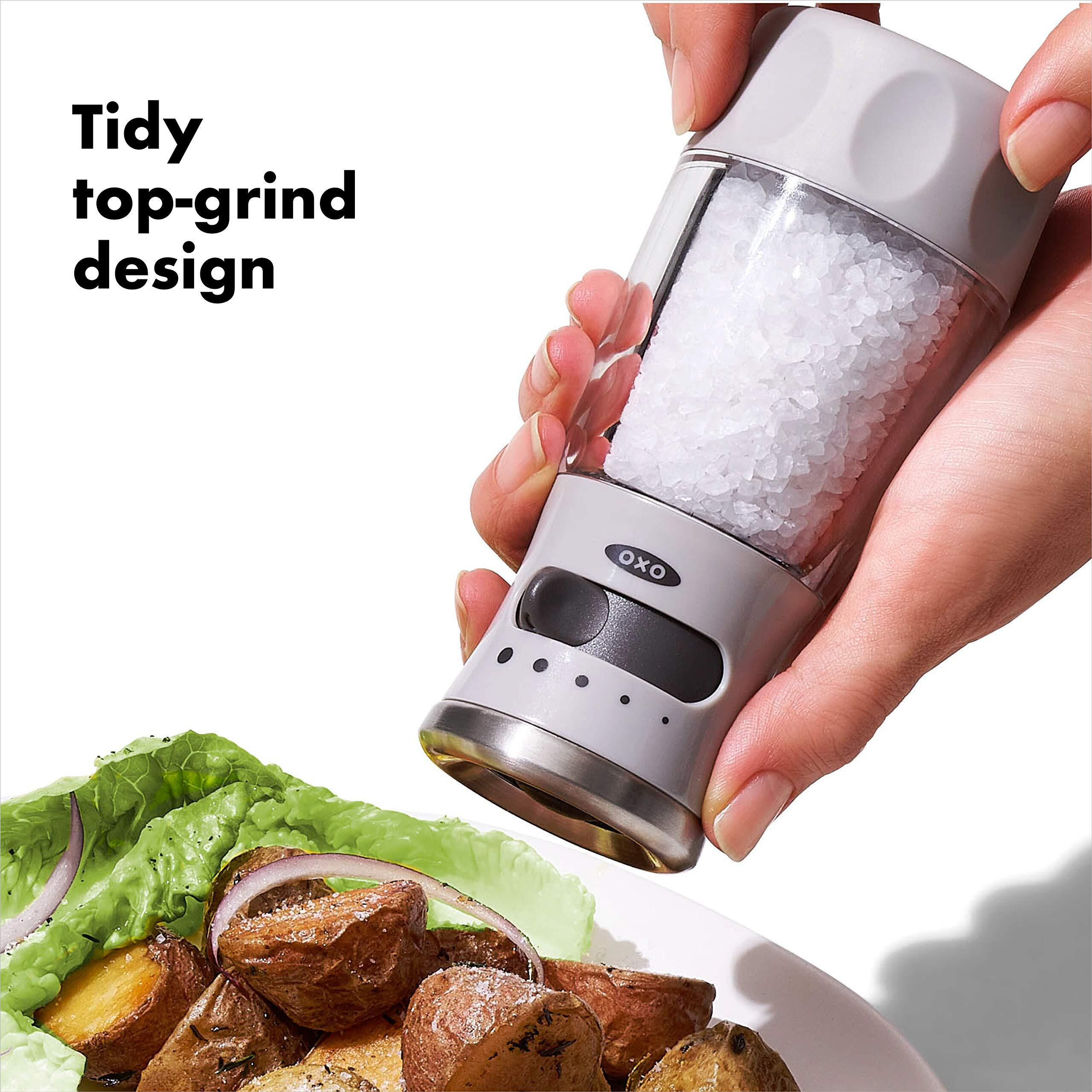 New Oxo Good Grips Contoured Mess-Free Salt Grinder