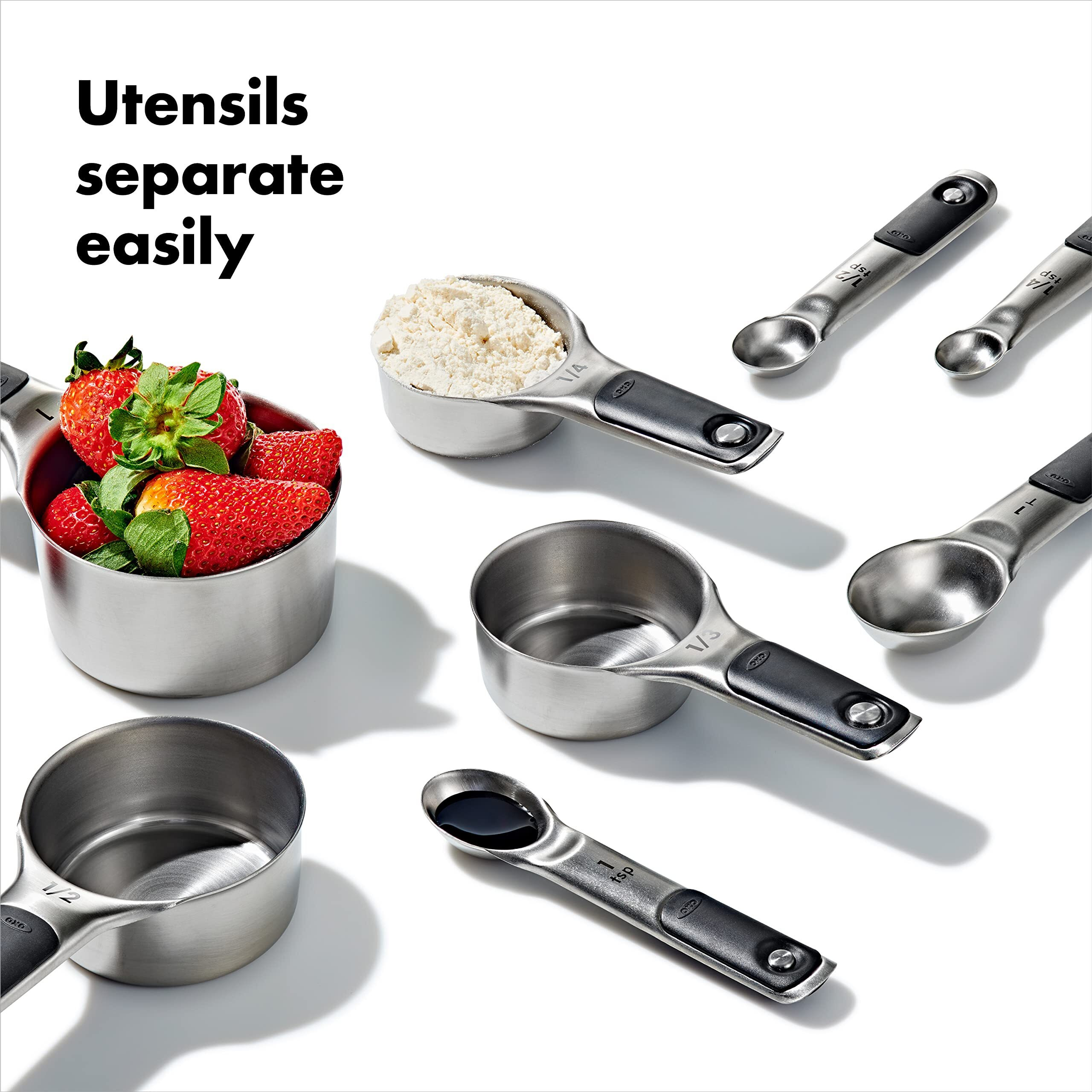 Oxo Good Grips Stainless Steel Measuring Cups And Spoons Set  2.9  8 Piece
