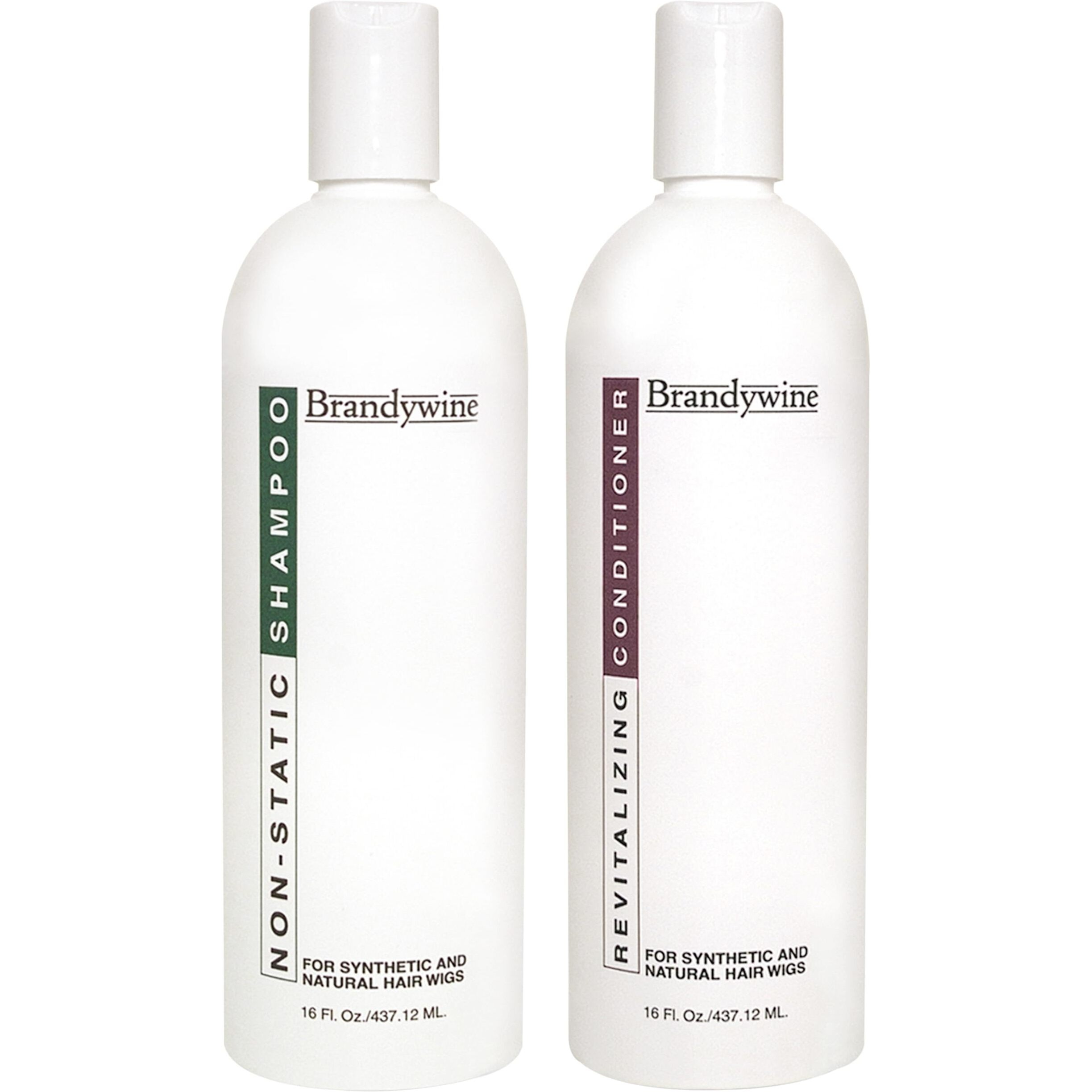 Brandywine Non Static Shampoo & Revitalizing Conditioner 16 Ounce.  Value Pack Bundle 2 Items