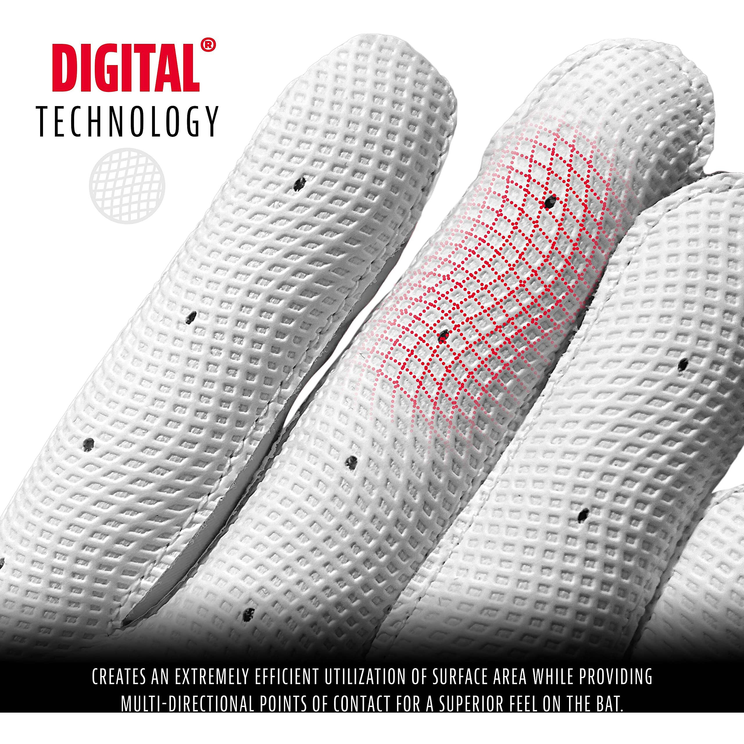 Franklin Sports 2Nd-Skinz Batting Gloves - White/White - Adult Medium