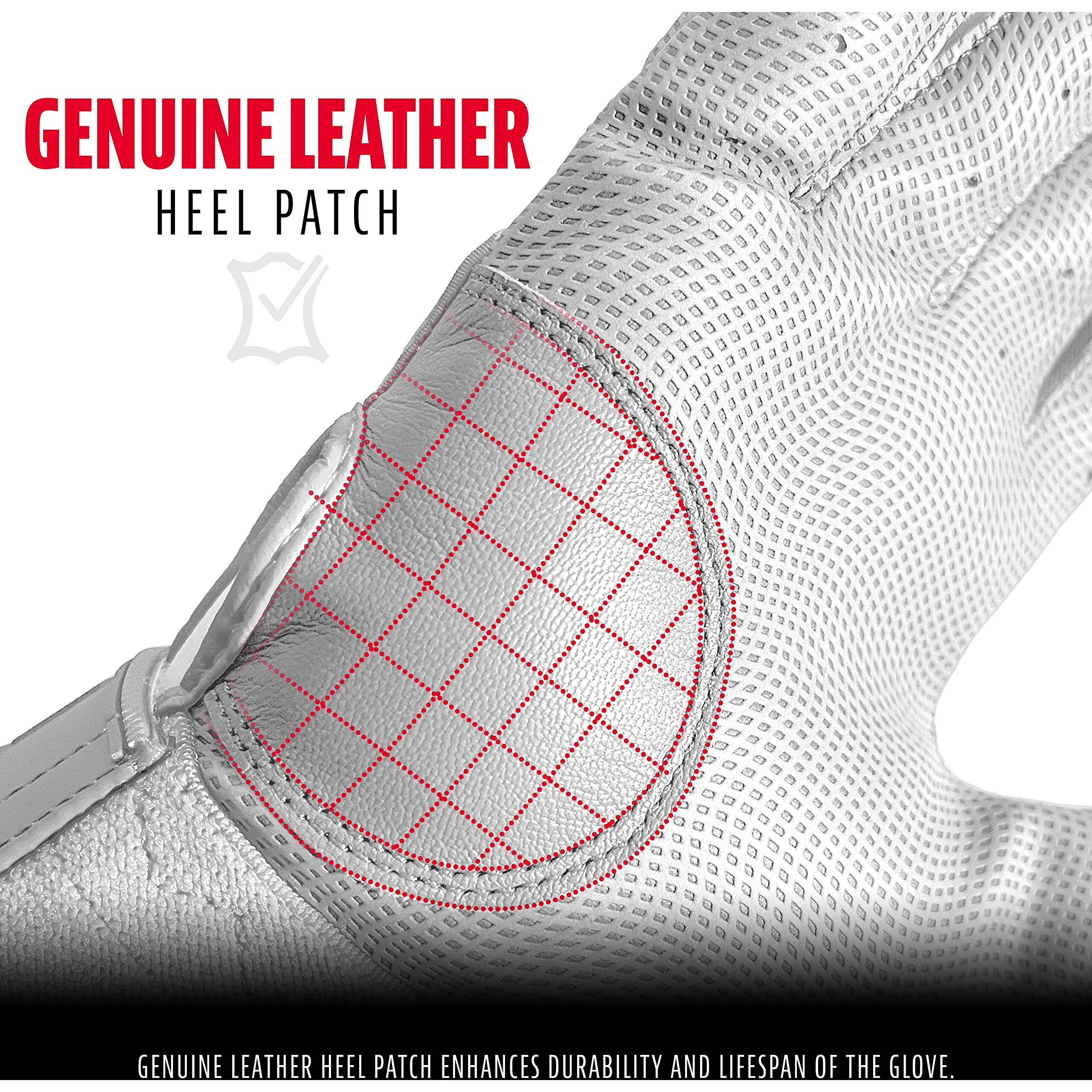 Franklin Sports 2Nd-Skinz Batting Gloves - White/White - Adult Medium