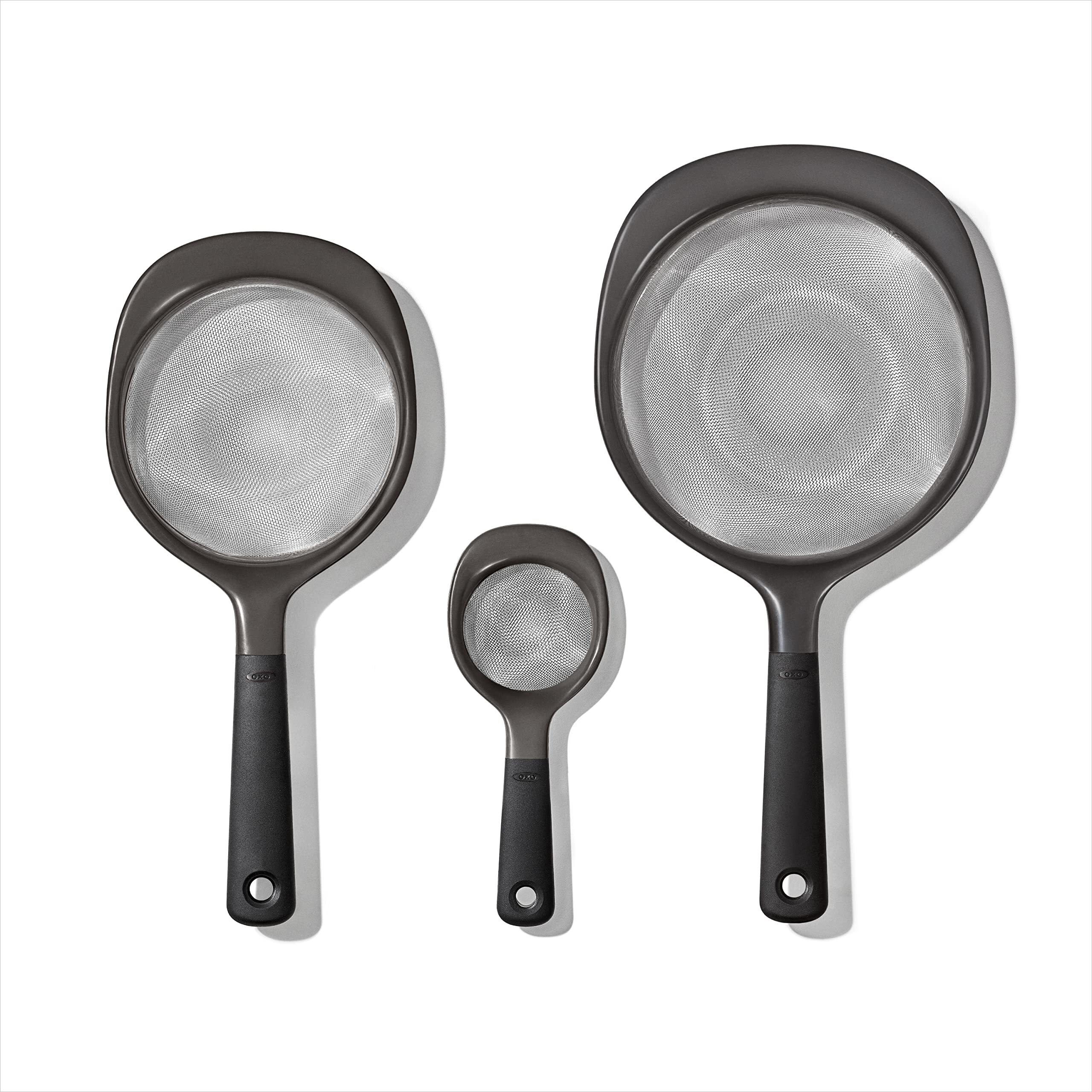 Oxo Good Grips 3-Piece Strainer Set  Black