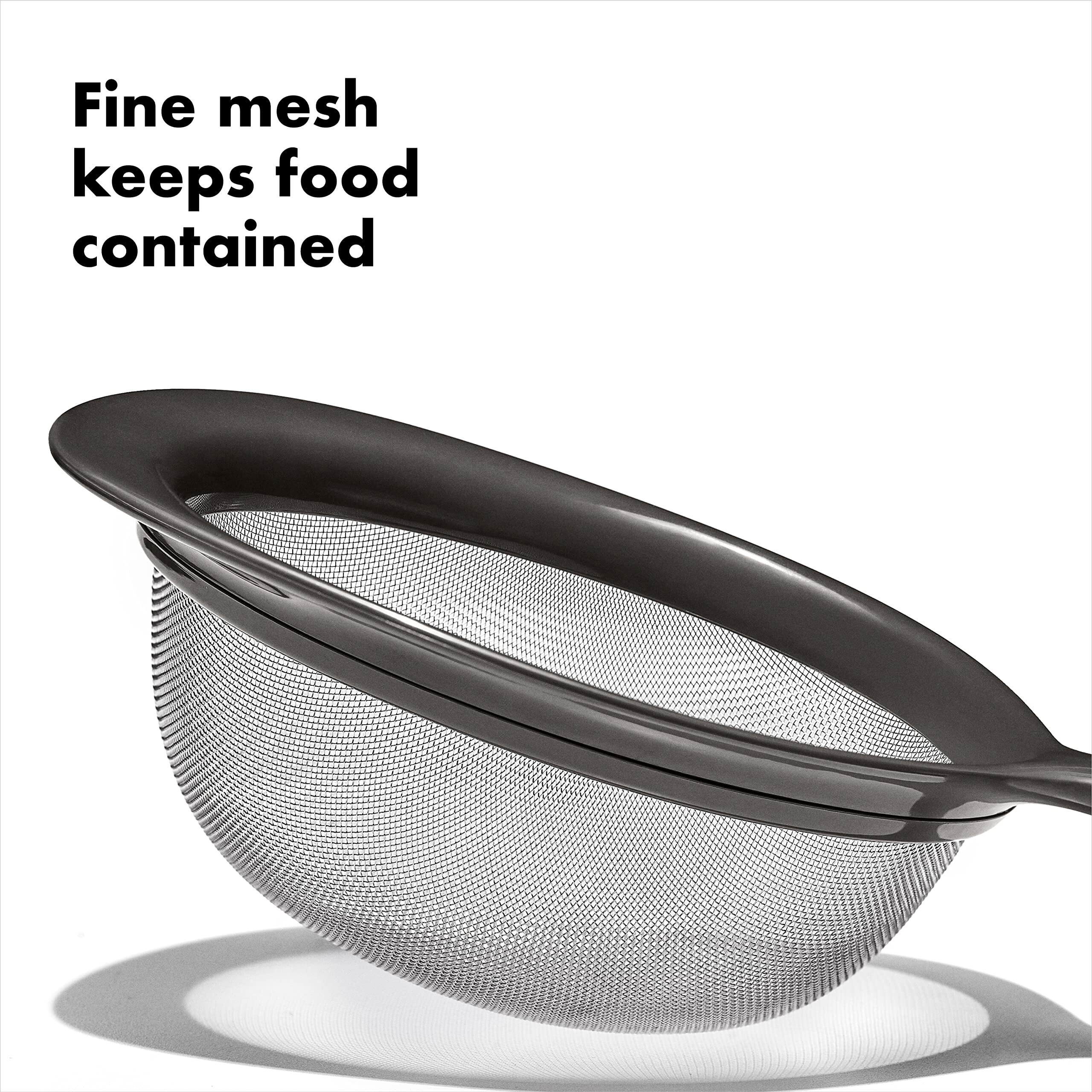 Oxo Good Grips 3-Piece Strainer Set  Black