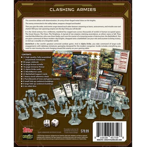 Catalyst Game Labs Battletech Alpha Strike Box Set - Sci-Fi Mech Miniatures Wargaming - Fast Play Starter Set For Strategy Game Enthusiasts  Brown