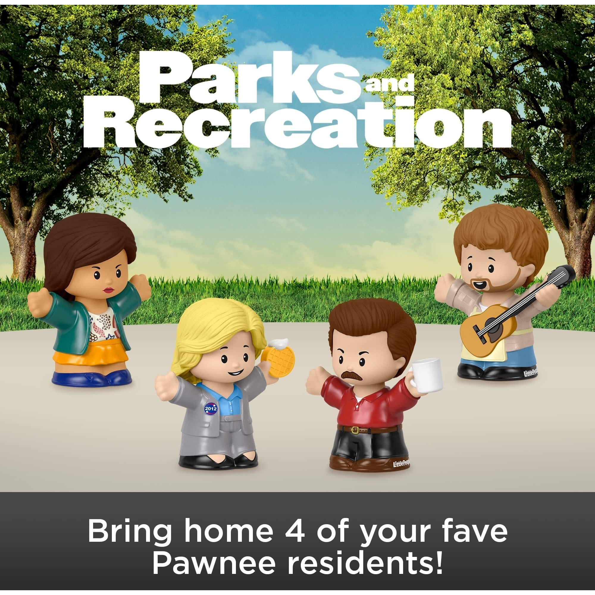 Little People Collector Parks And Recreation Special Edition Set In Display Gift Box For Adults & Fans  4 Figures