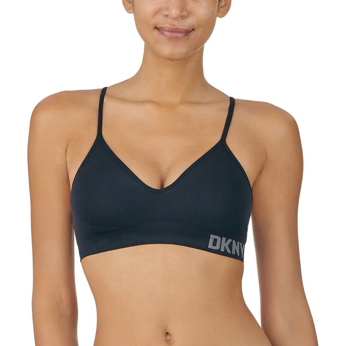 Dkny Women Seamless Bra  2-Pack  Black/Sand  Medium