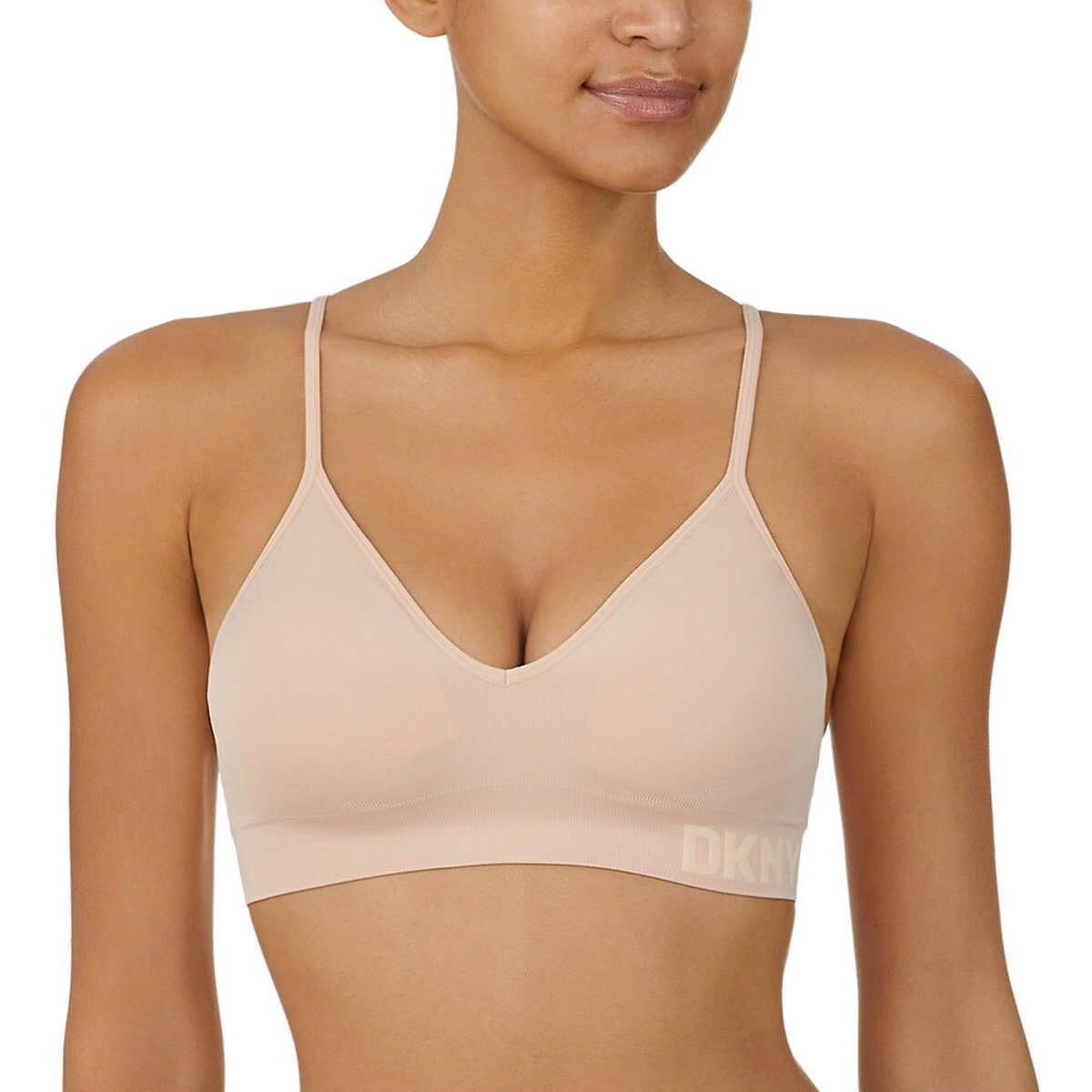 Dkny Women Seamless Bra  2-Pack  Black/Sand  Medium