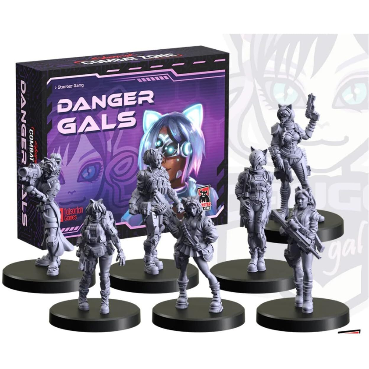 Monster Fight Club Cyberpunk Red Combat Zone Miniatures Danger Gals Starter Gang