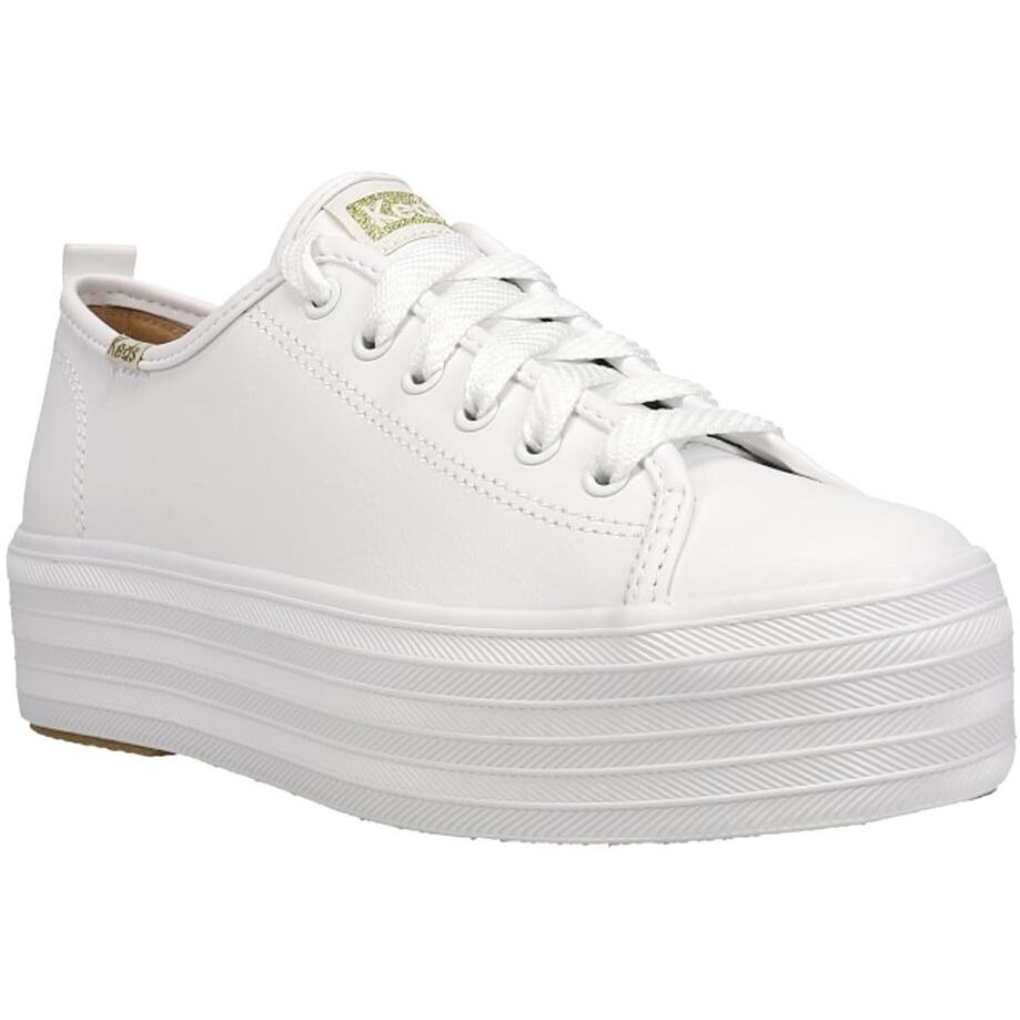 Keds Triple Up Leather  Sneaker Womens  White Leather  8.5 Medium