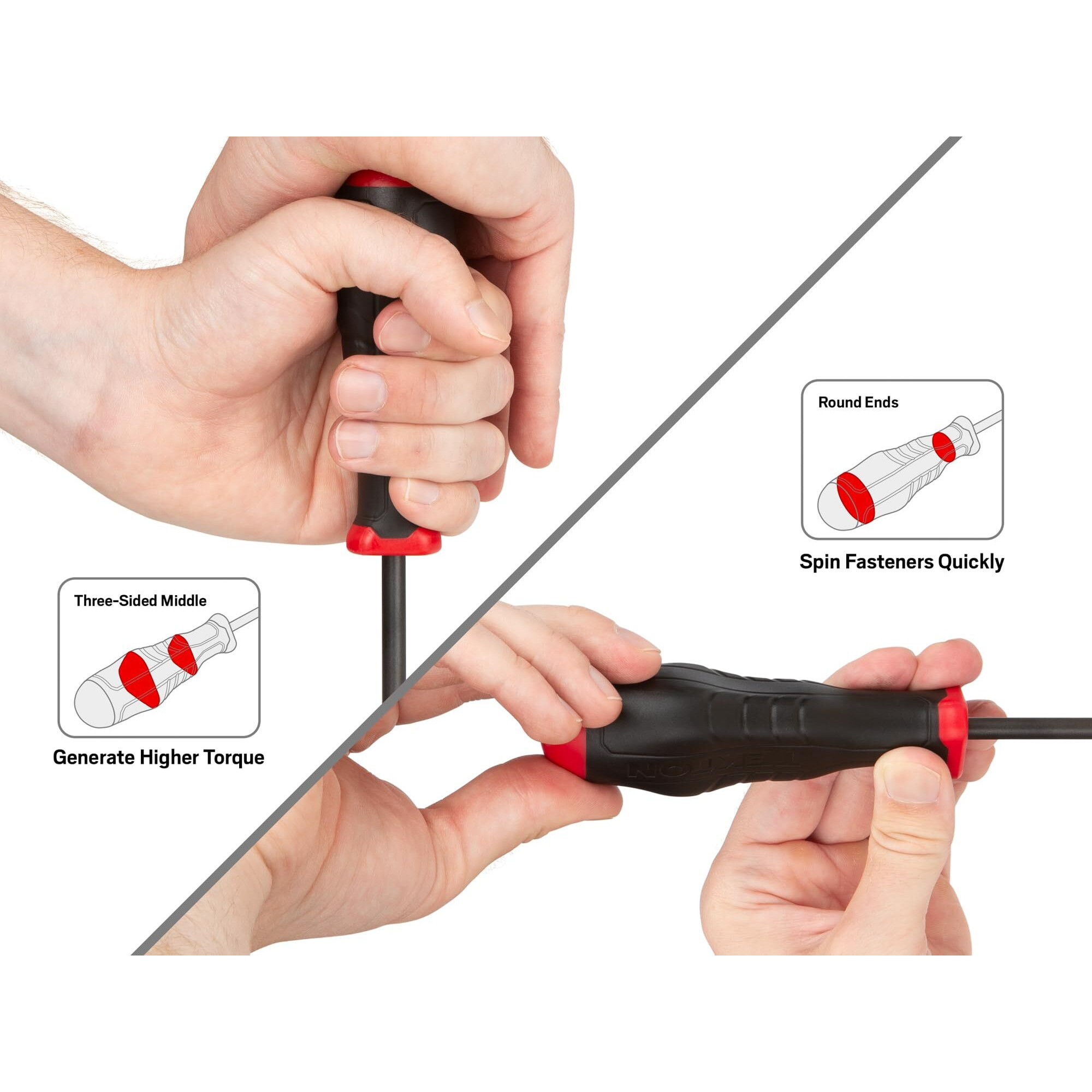 Tekton Square High-Torque Black Oxide Blade Screwdriver Set  3-Piece (S1-S3) | Dhq91004