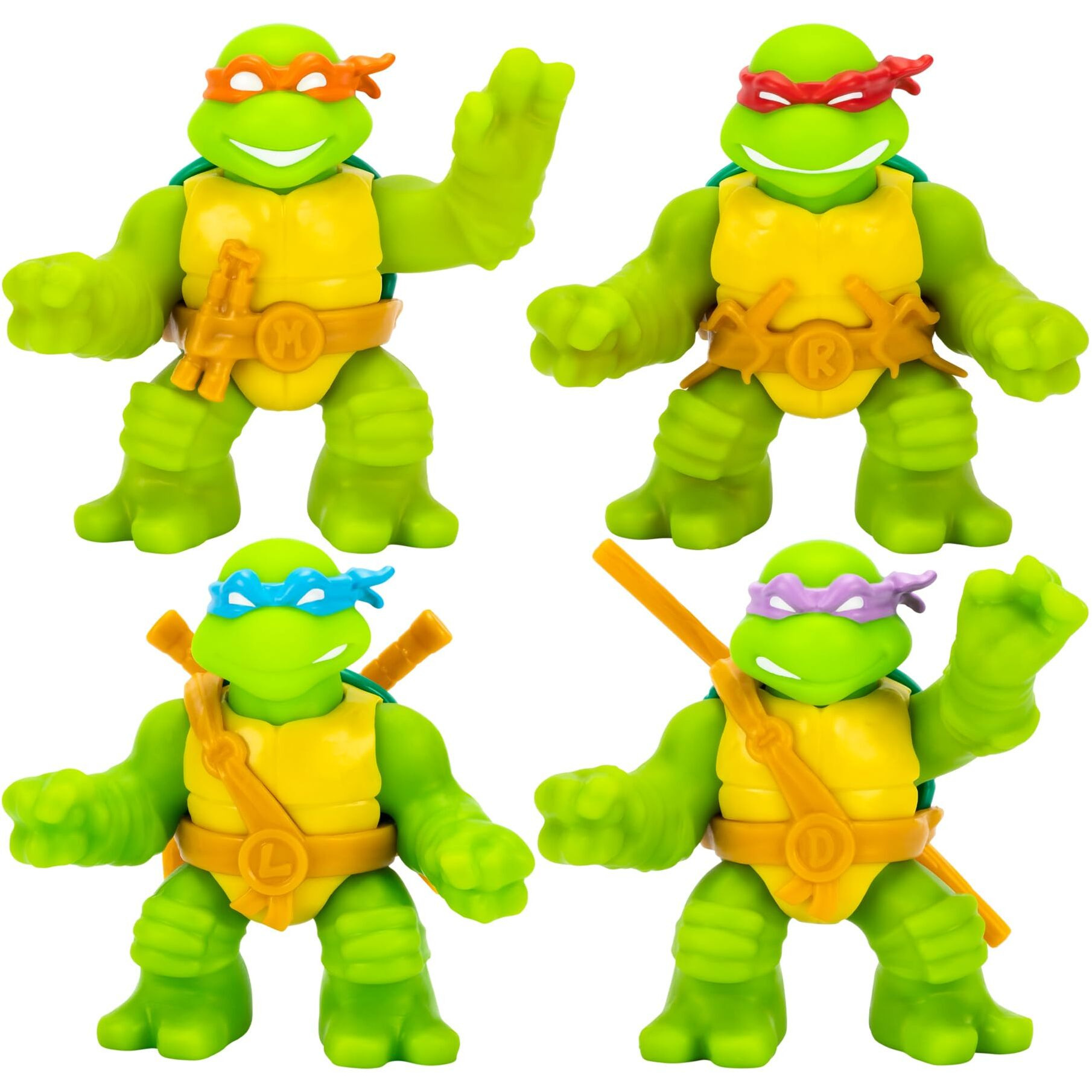 Heroes Of Goo Jit Zu Teenage Mutant Ninja Turtles | 4 Pack | Super Oozy Toy Figures | Classic Donatello  Classic Michelangelo  Classic Leonardo & Classic Raphael | With Different Colored Mutations