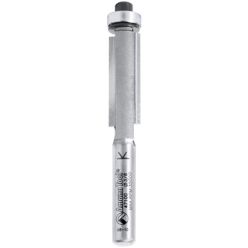 Amana Tool - 47100 Carbide Tipped Flush Trim 3/8 Dia X 1"" 4 Shank