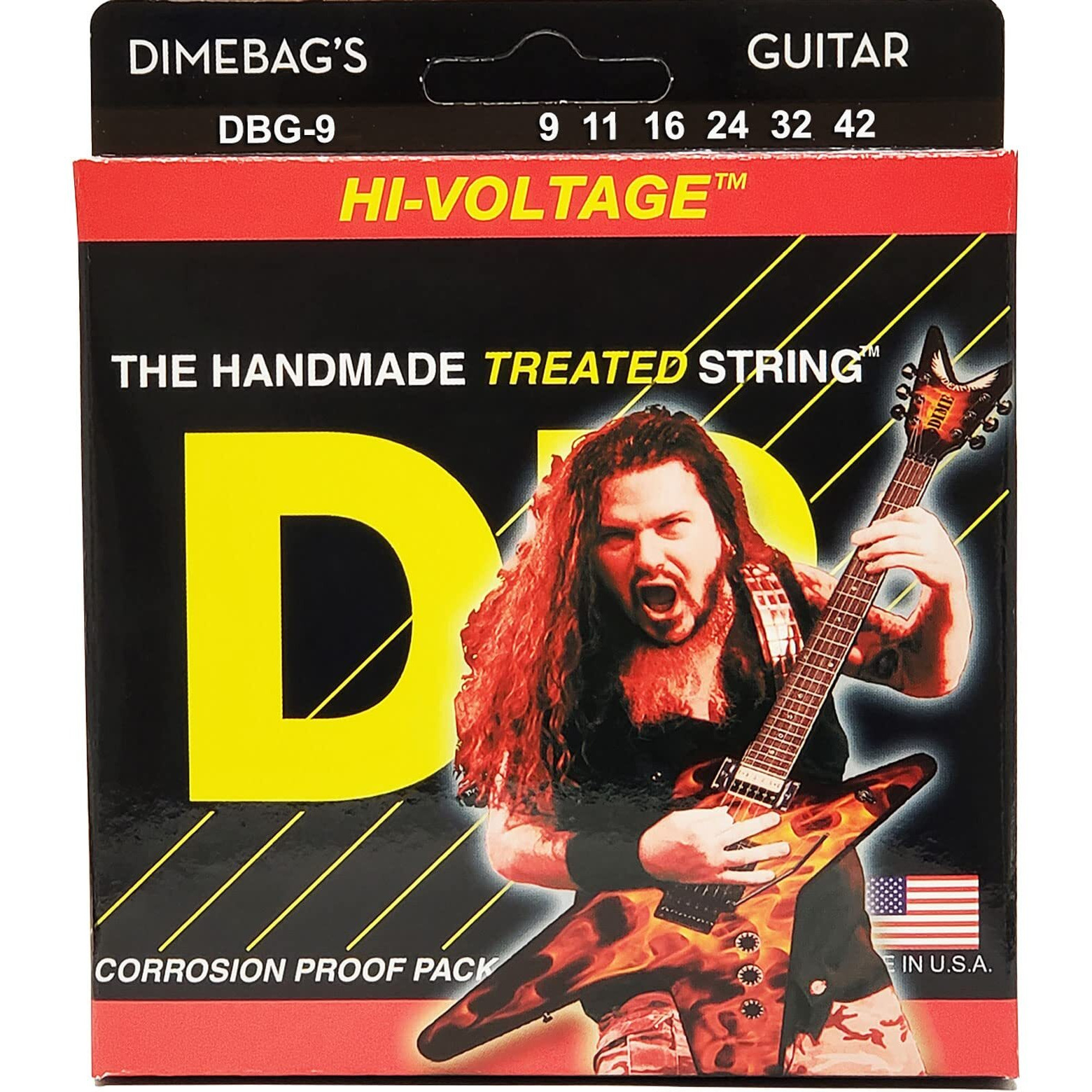 Dr Strings Electric Guitar Strings  Dimebag Darrell Signature  Treated Nickel-Plated  9-42