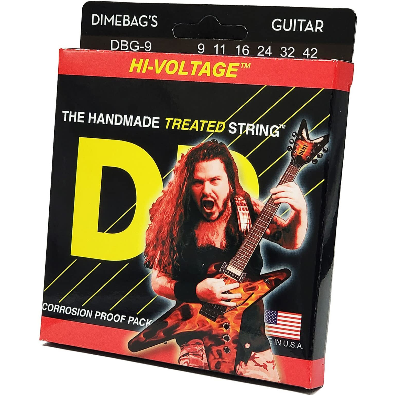 Dr Strings Electric Guitar Strings  Dimebag Darrell Signature  Treated Nickel-Plated  9-42