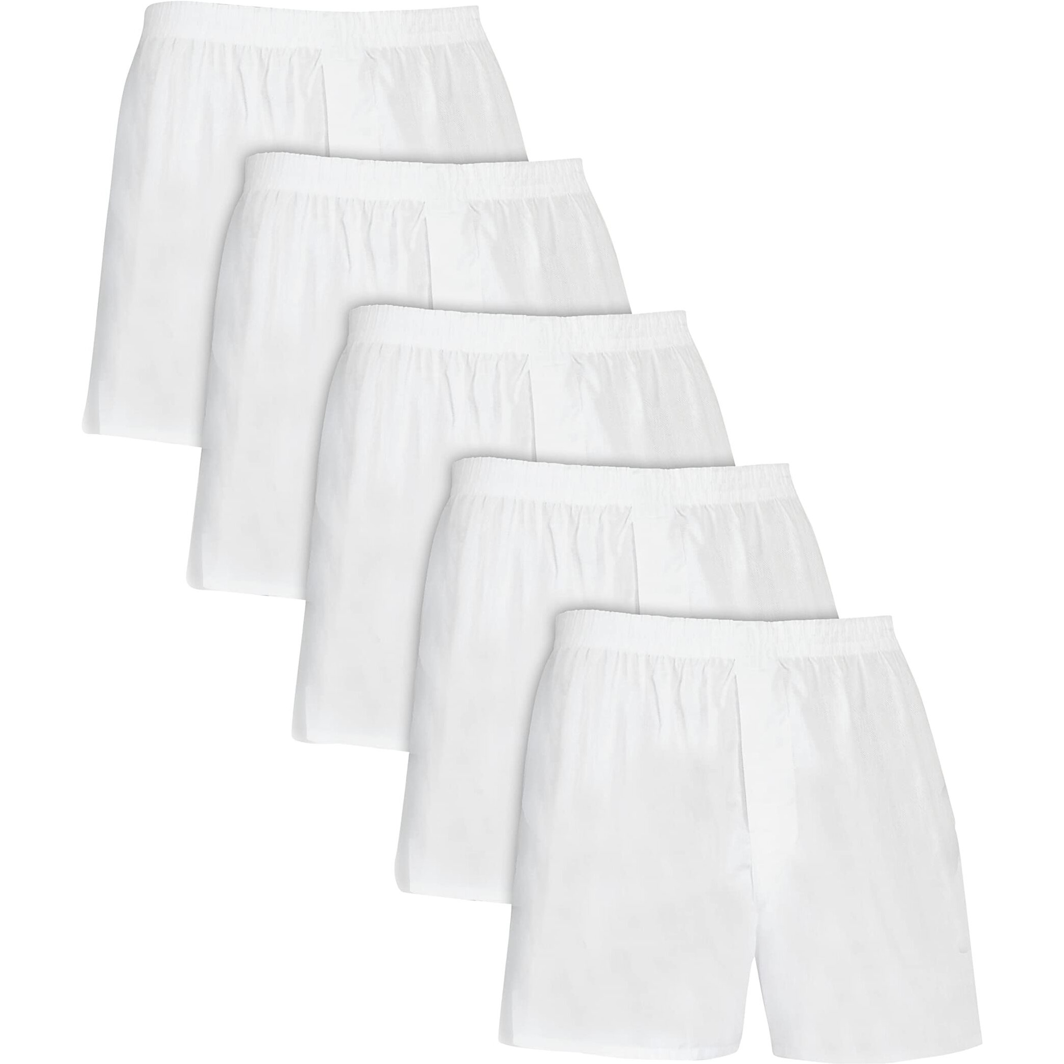 Fruit Of The Loom Mens Tag-Free Boxer Shorts Underwear  Woven - White  X-Large Us