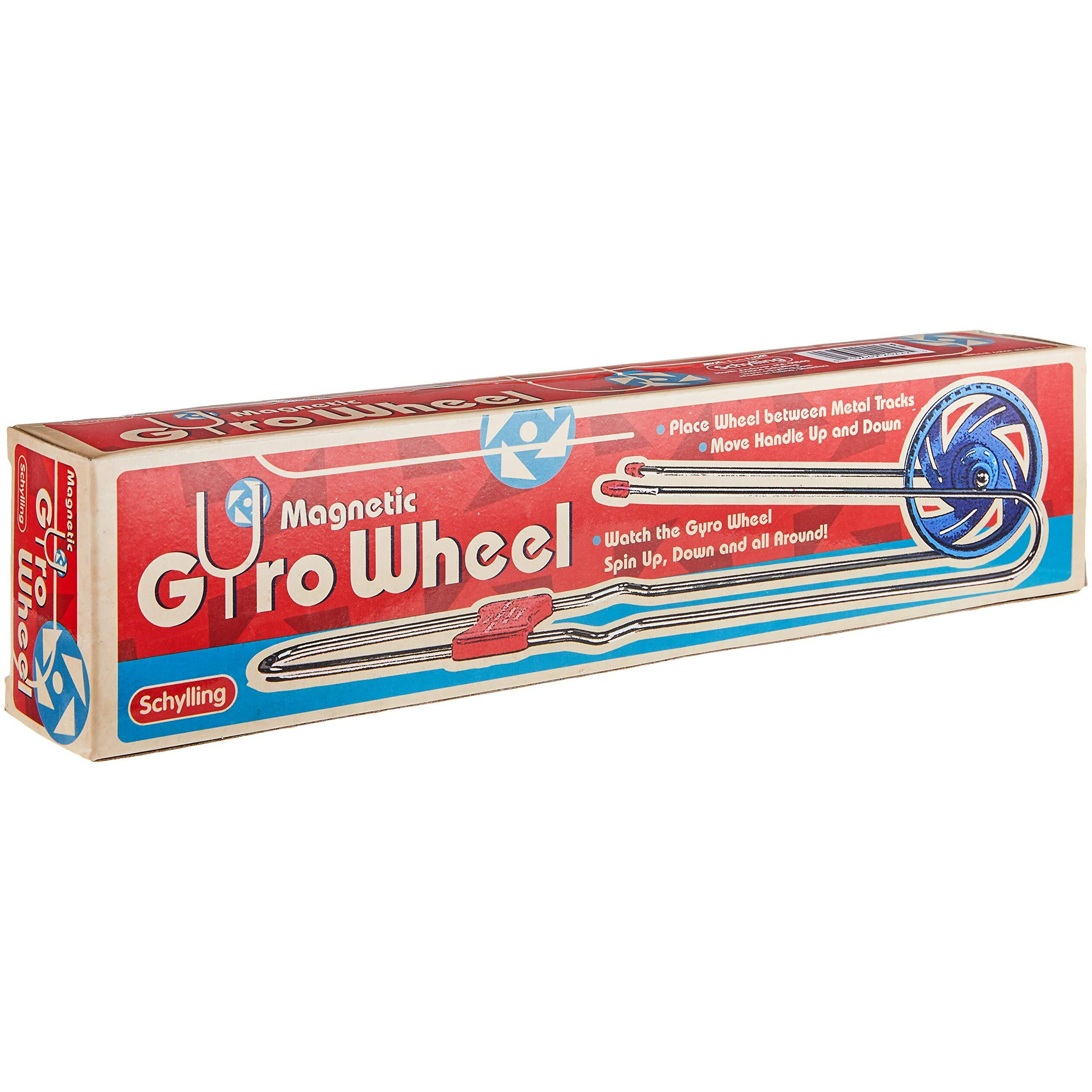 Schylling Magnetic Gyro Wheel - Retro Spinning Toy - Balancing And Mesmerizing Sensory Gadget For Kids And Adults - Ages 3 And Up - One Piece