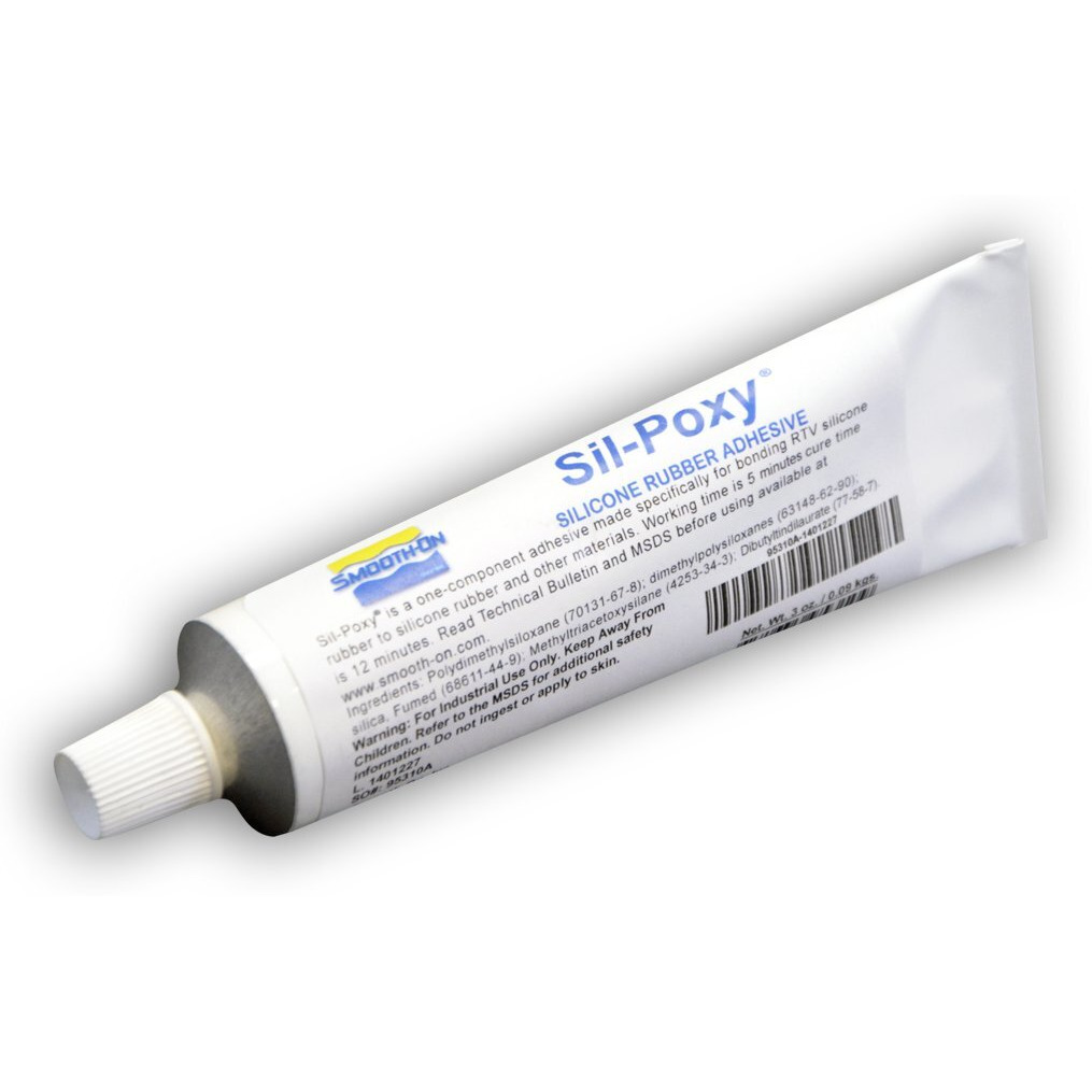 Sil-Poxy - Silicone Rubber Adhesive - 3 Ounce Tube