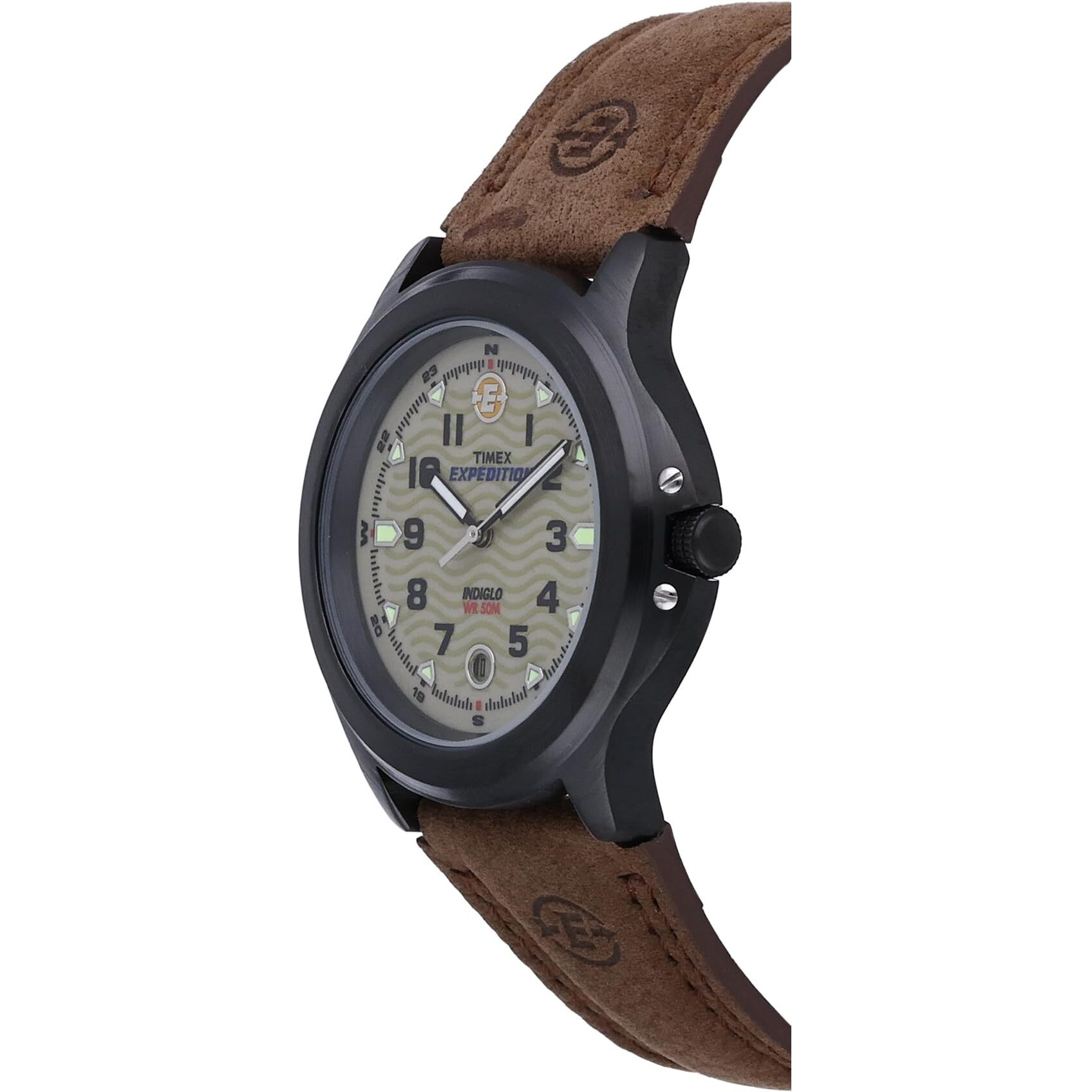 Timex Men's T47012 Expedition Metal Field Brown Leather Strap Watch