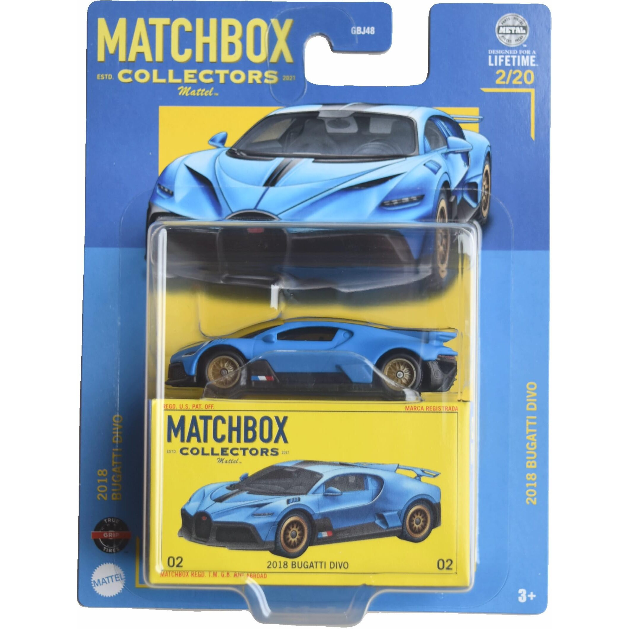 Matchbox 2018 Bugatti Divo  Collectors 2/20 [Blue]