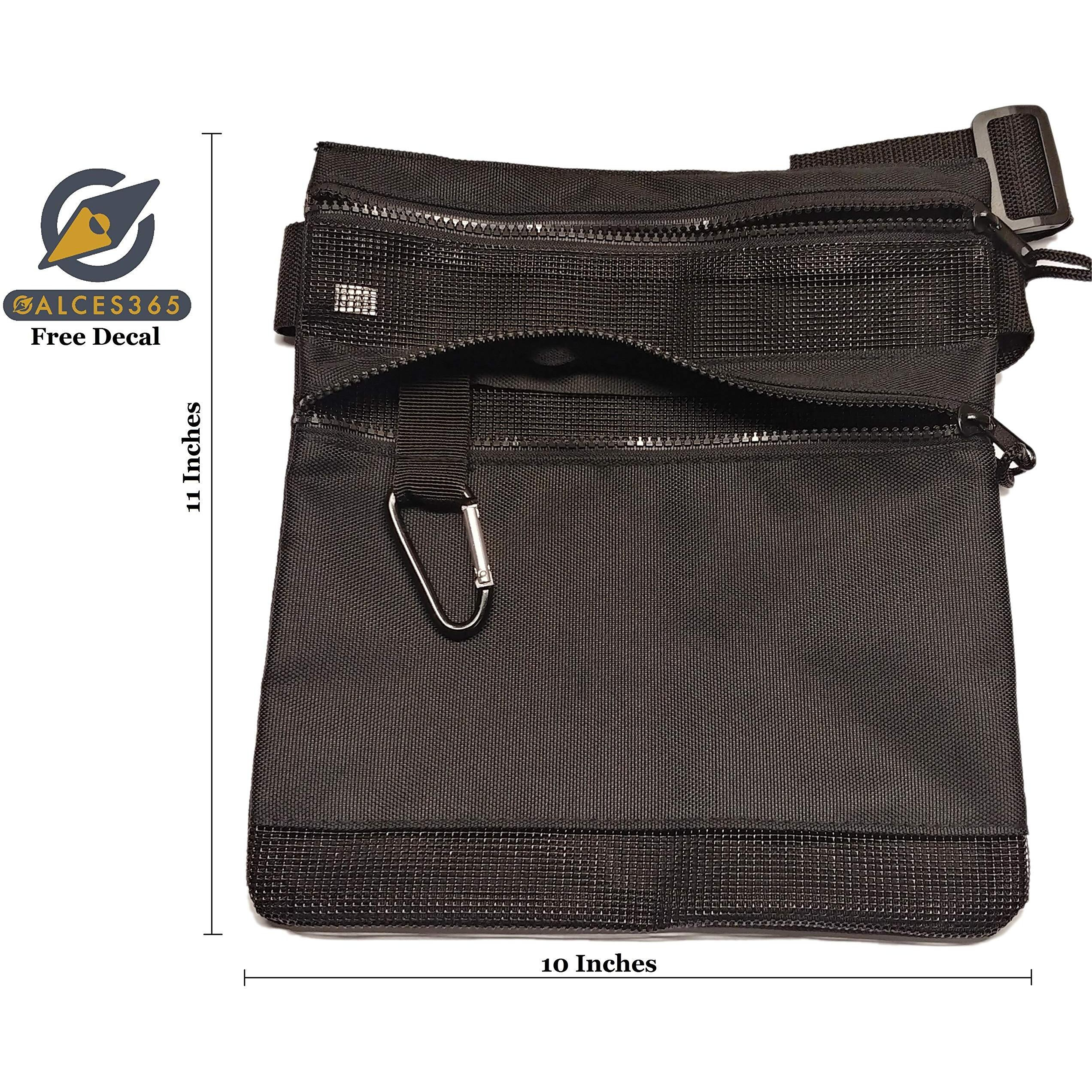 Calces365 Metal Detecting Water Proof Mesh Waist Pouch  Perfect For Beach Detecting  Long 52 Inche Belt