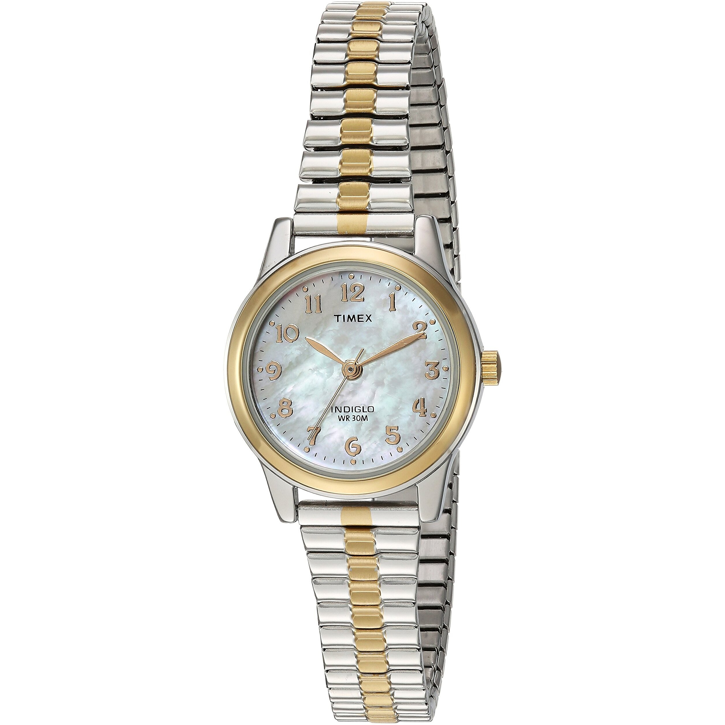 Timex Women's Tw2P67200 Essex Avenue Two-Tone Extra Long Stainless Steel Expansion Band Watch