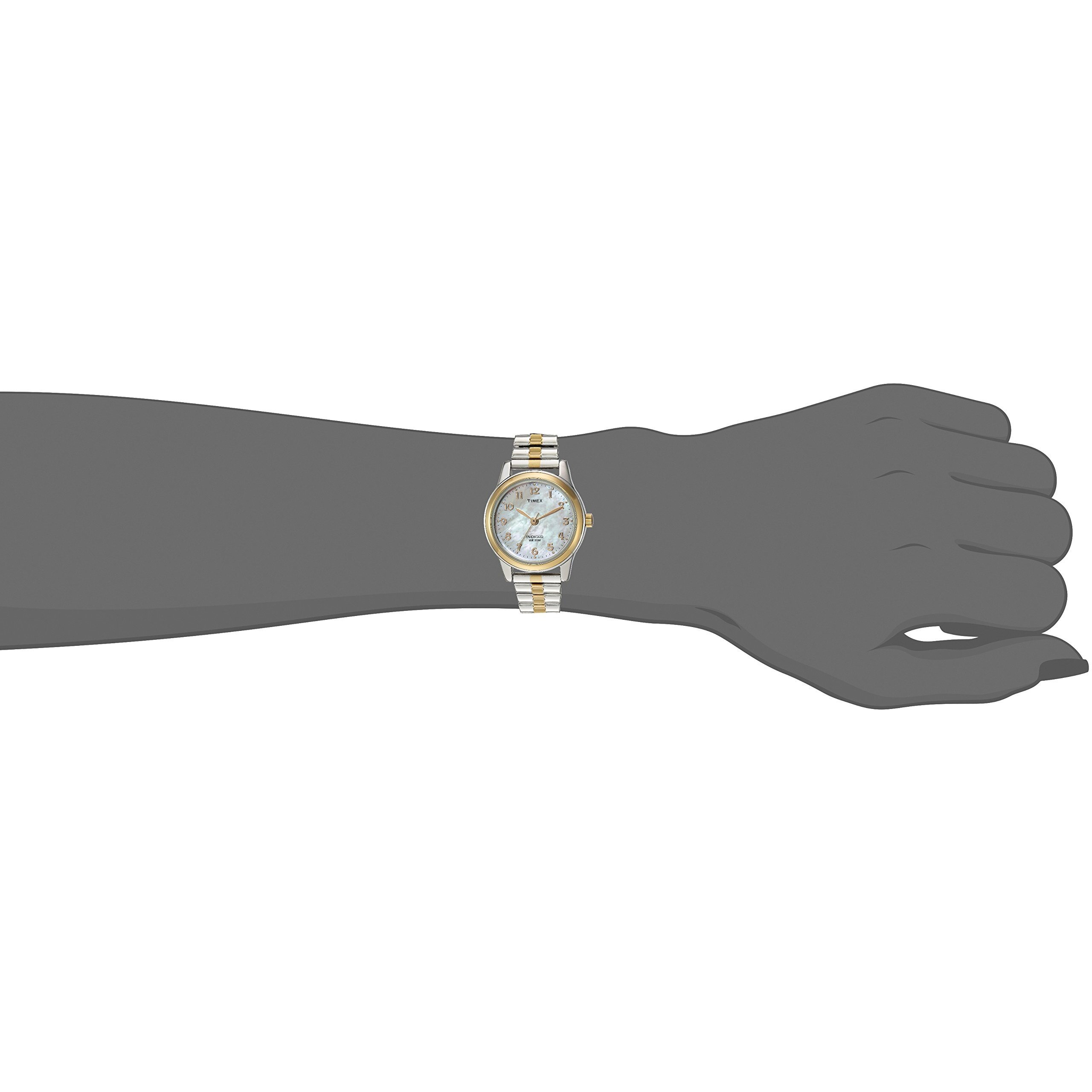 Timex Women's Tw2P67200 Essex Avenue Two-Tone Extra Long Stainless Steel Expansion Band Watch