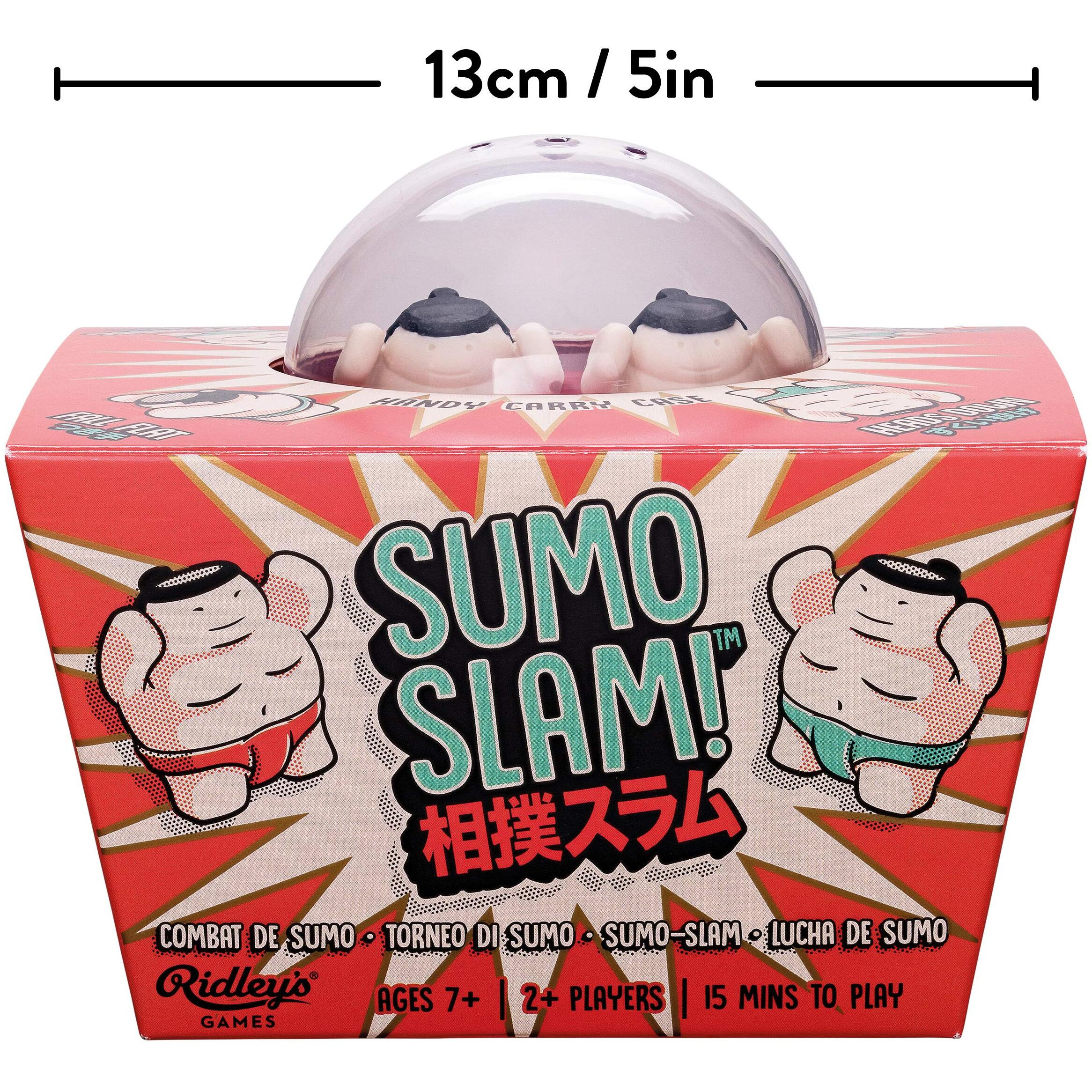 Ridleys Sumo Slam Game - Fun Family Game For 2+ Players  Ages 7+ - Roll & Toss Game For Kids And Adults With All Supplies Included - Group Party Games - Portable Storage Case Included